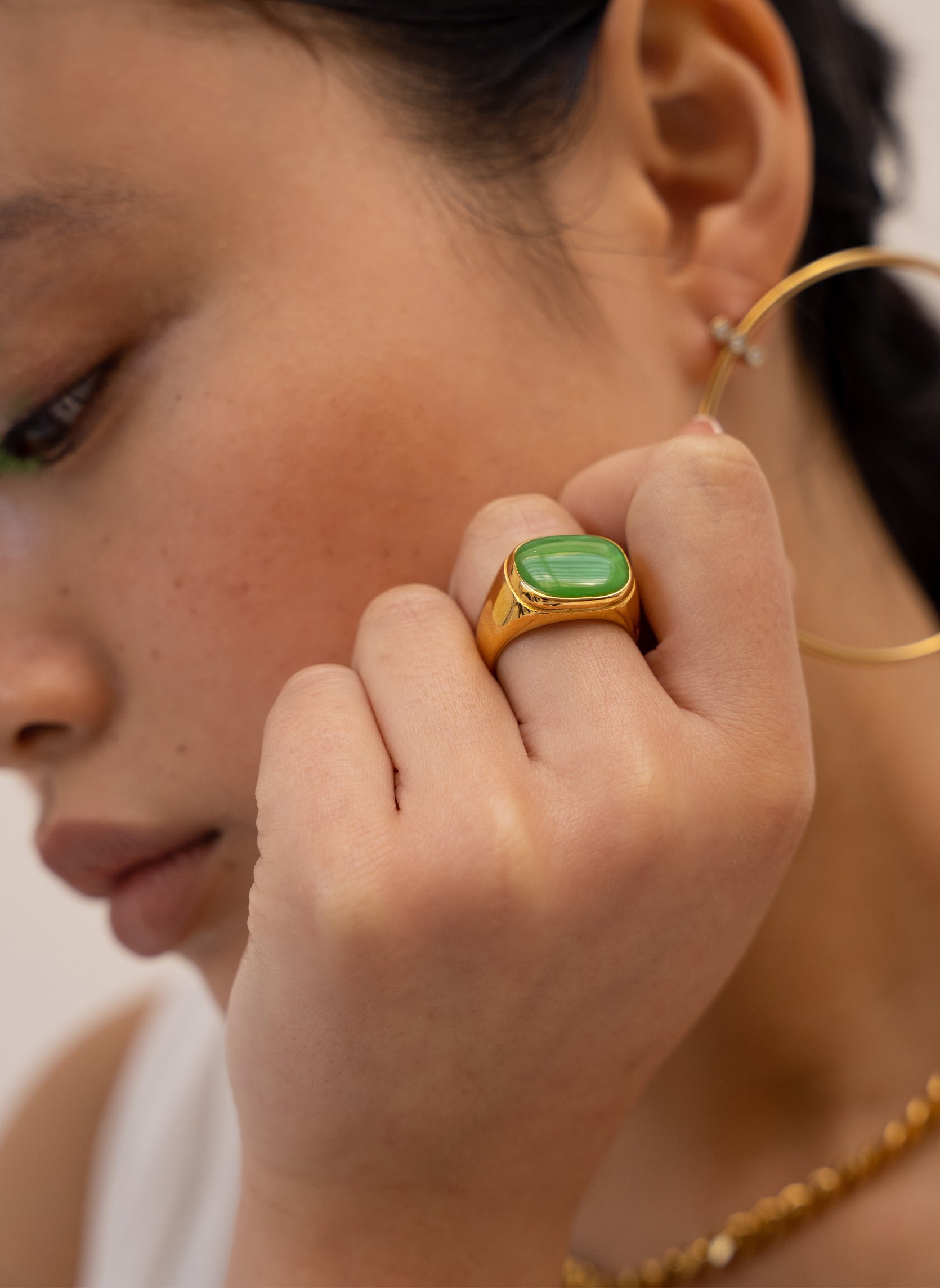 Wide Columba Ring AEC Paris Green