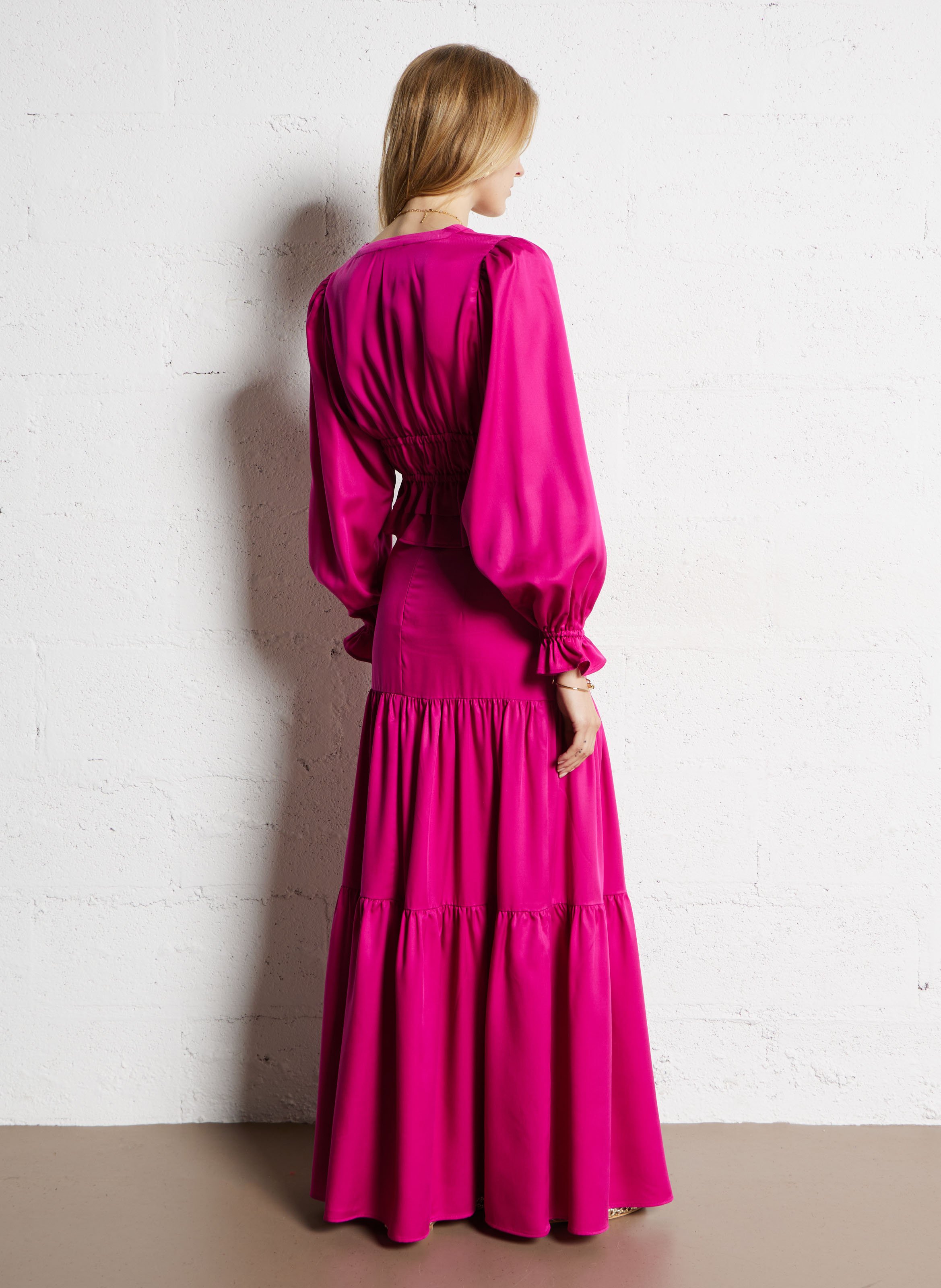 Tailliertes Oberteil mit V-Ausschnitt ELISE CHALMIN Rosa