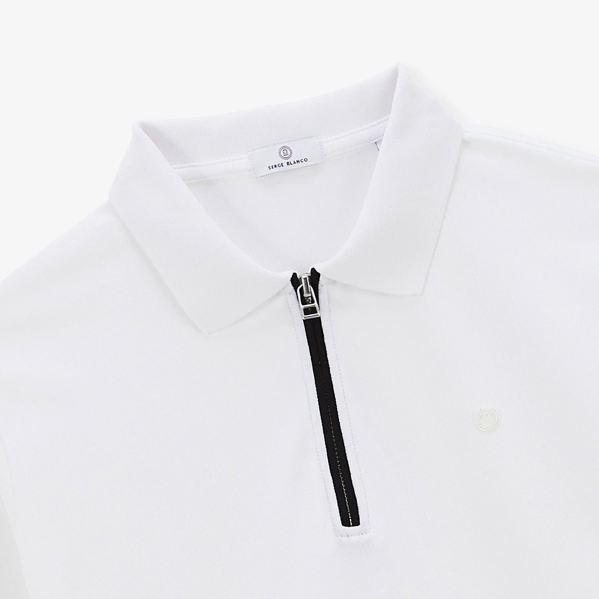 Long-sleeve polo with zip SERGE BLANCO White