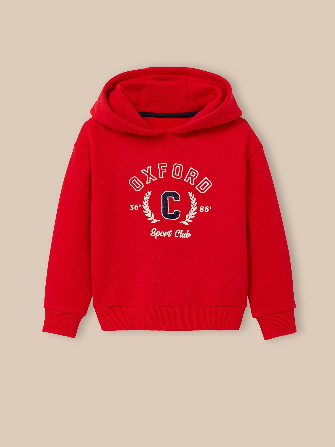 Embroidered organic cotton sweatshirt CYRILLUS Red