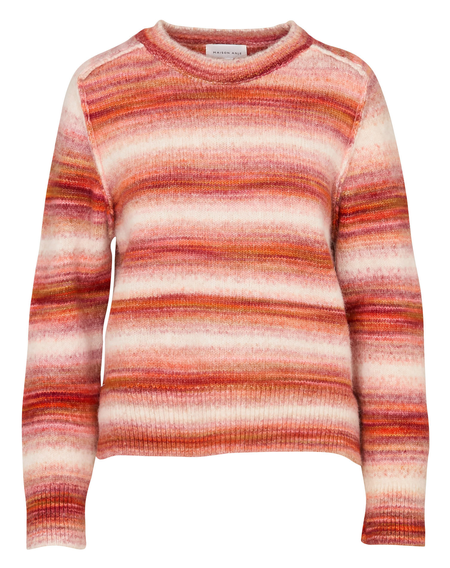 Pull col rond à rayures MAISON ANJE Multicolore