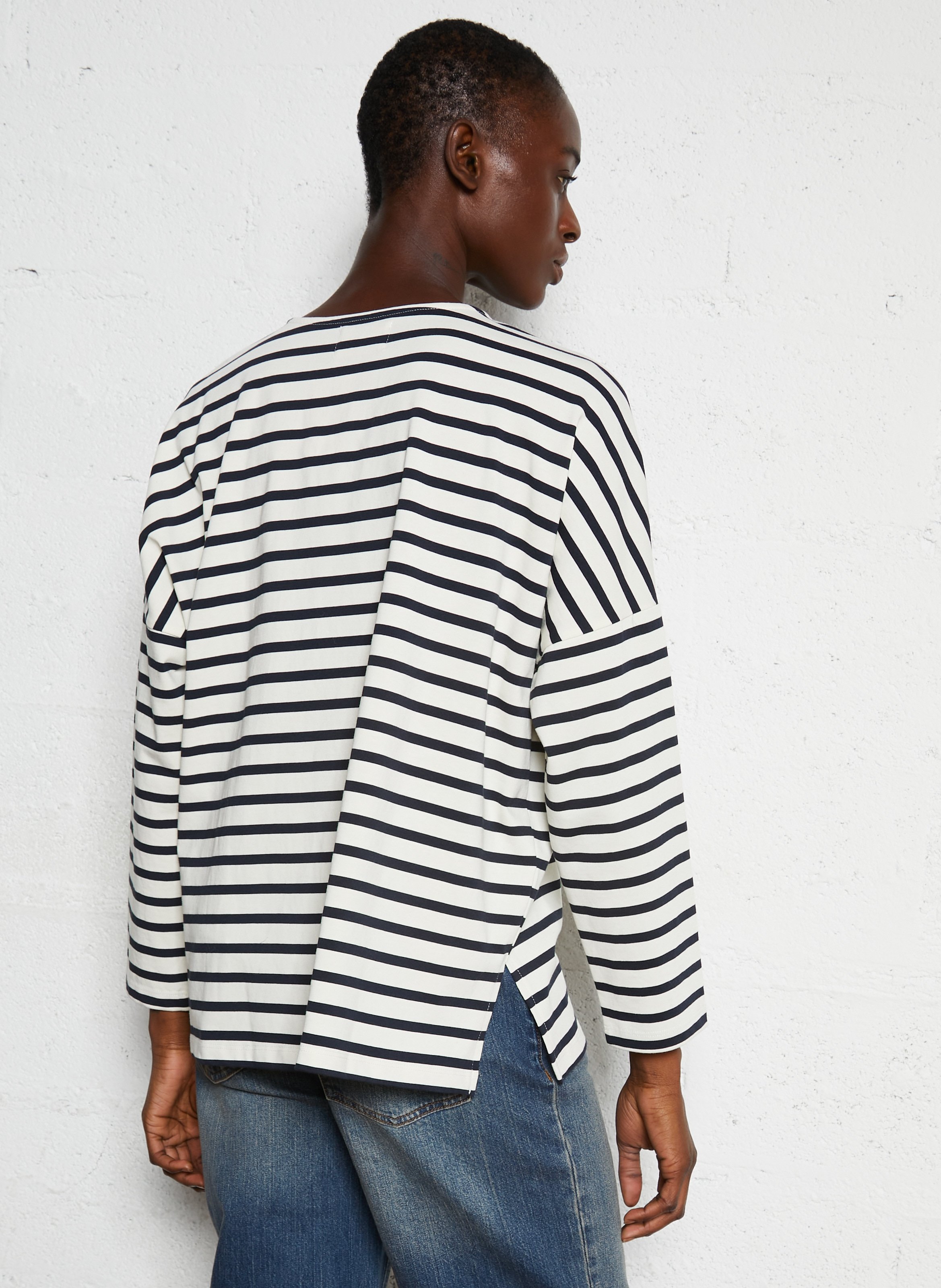 Oversized cotton T-shirt DES PETITS HAUTS White