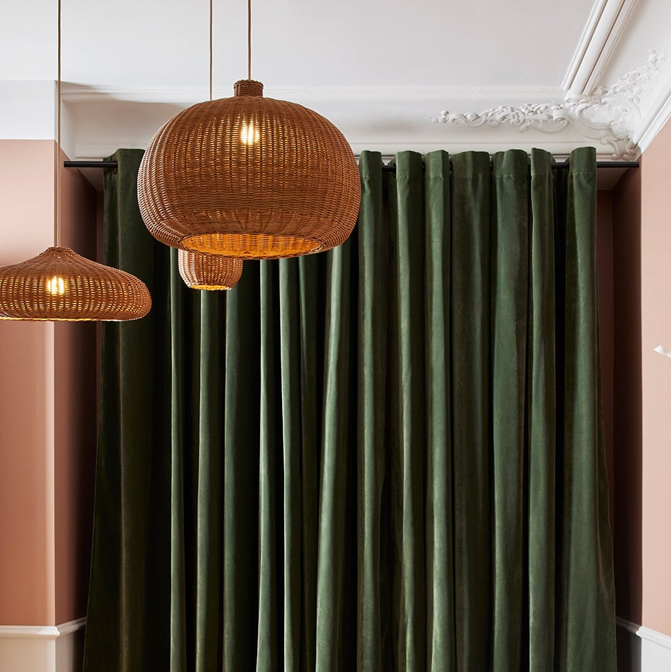 Curtain with gilt eyelets MADURA Green
