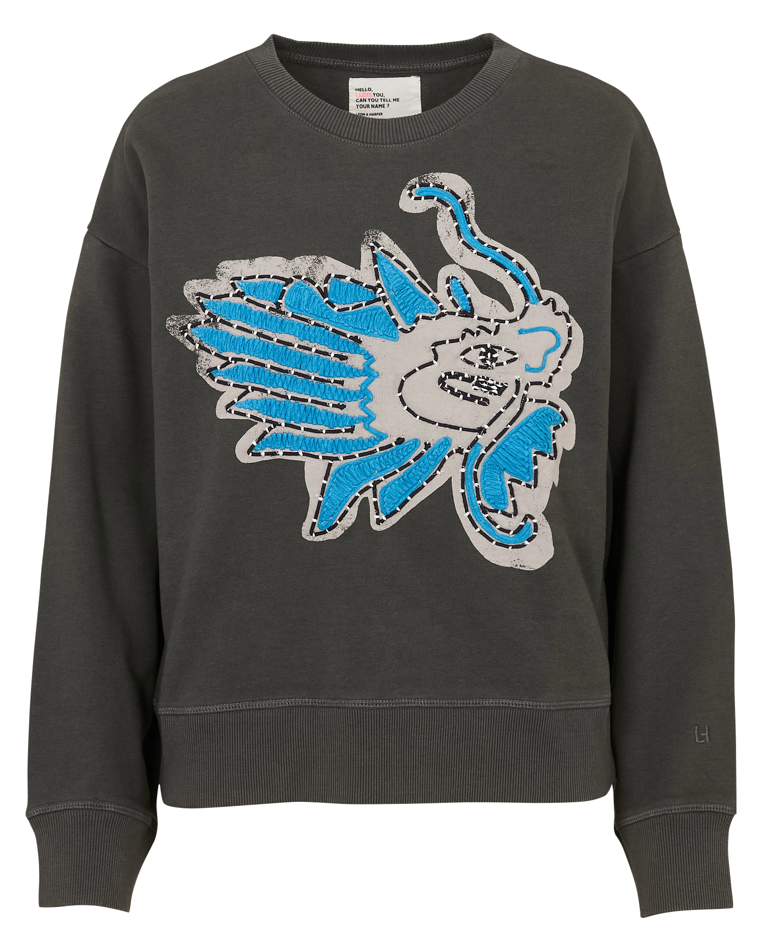 Effen sweater LEON & HARPER Grijs