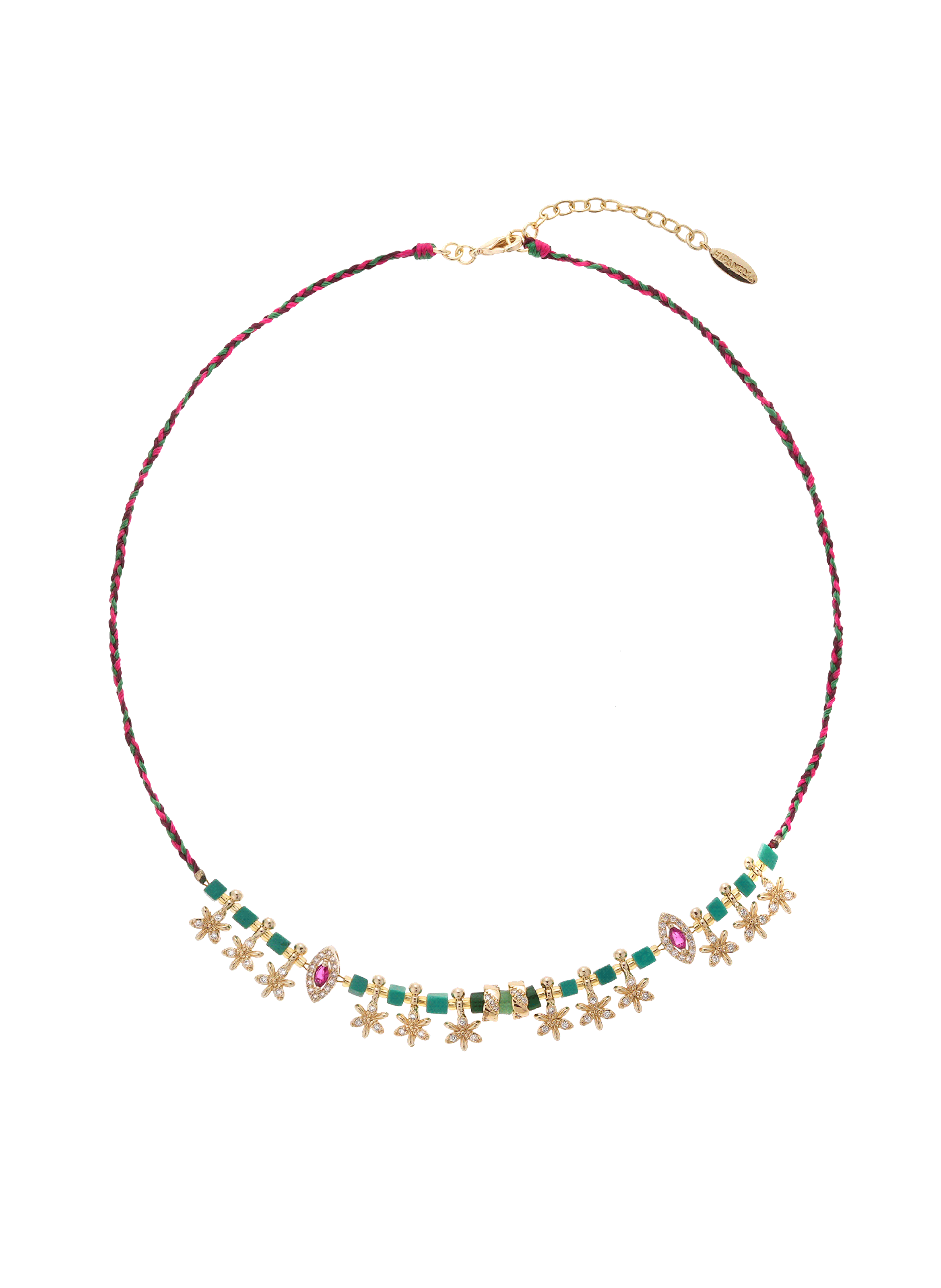 Pearl necklace with pendants HIPANEMA Green
