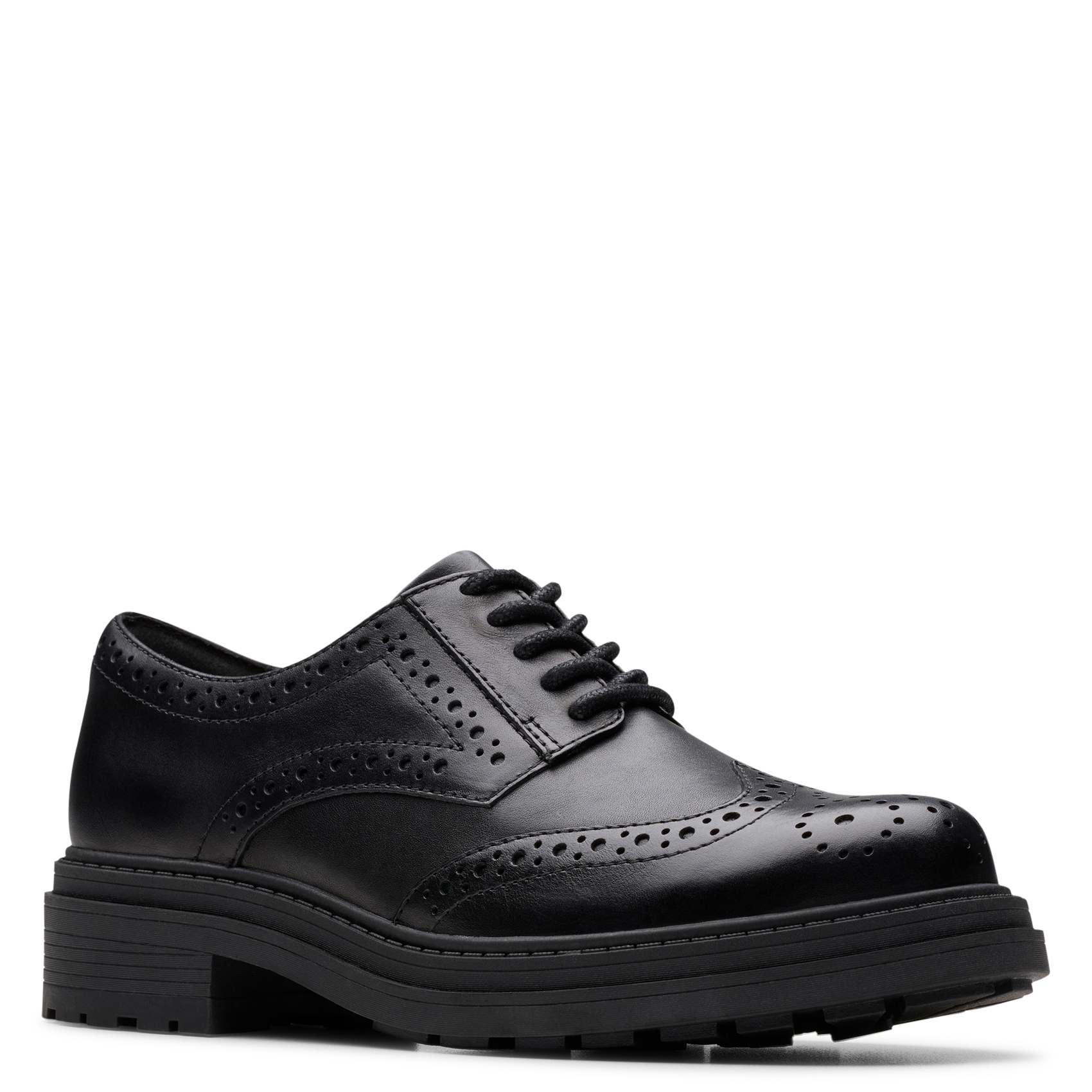 Derby's van leer CLARKS Zwart