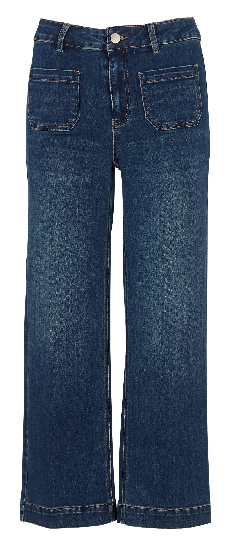 Gekürzte ausgestellte Jeans aus Baumwollmischung MAISON 123 Blau