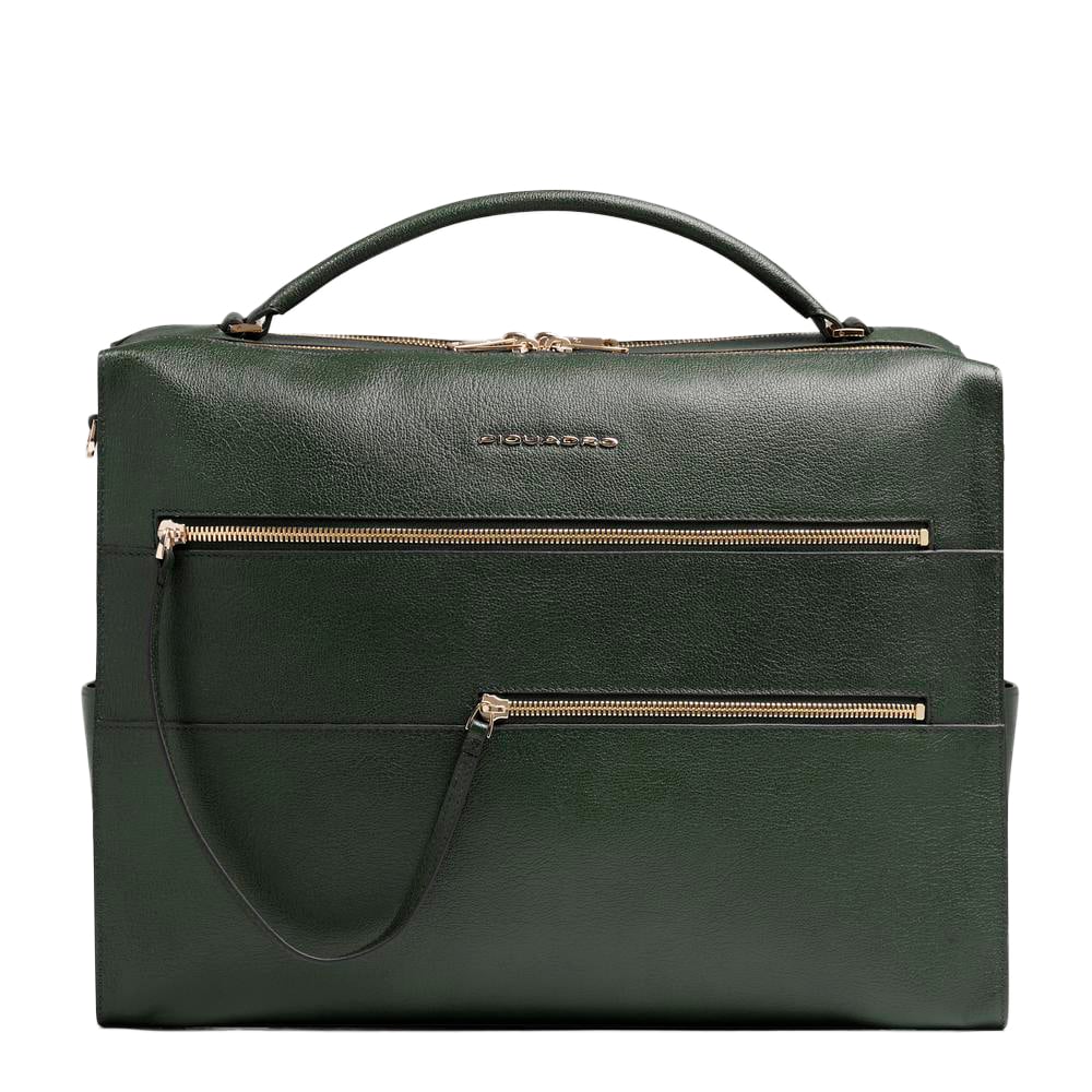 Women's laptop bag with iPad® compartment, shock protection, and RFID protection PIQUADRO