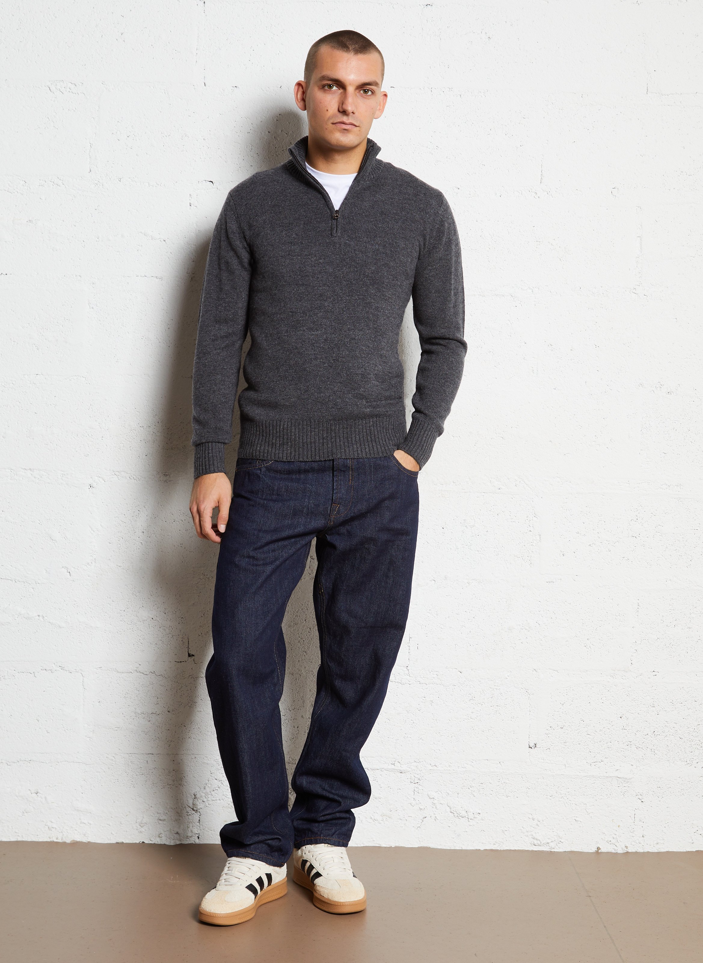 Baskets basse en cuir ADIDAS Beige