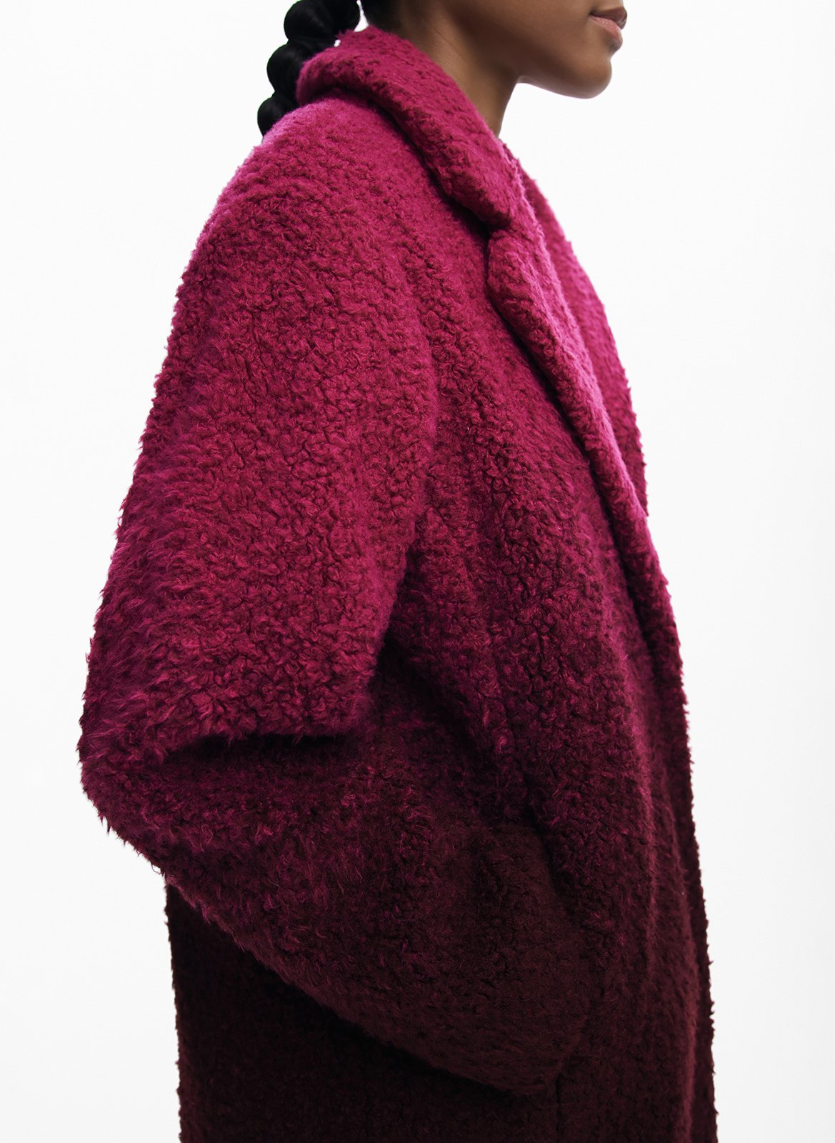 Manteau ample dégradé en fausse fourrure DESIGUAL Rouge