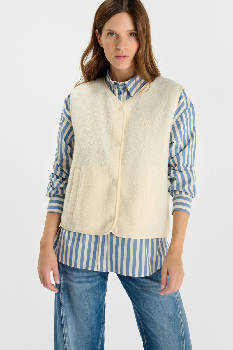 Veste sans manches LE TEMPS DES CERISES Bleu