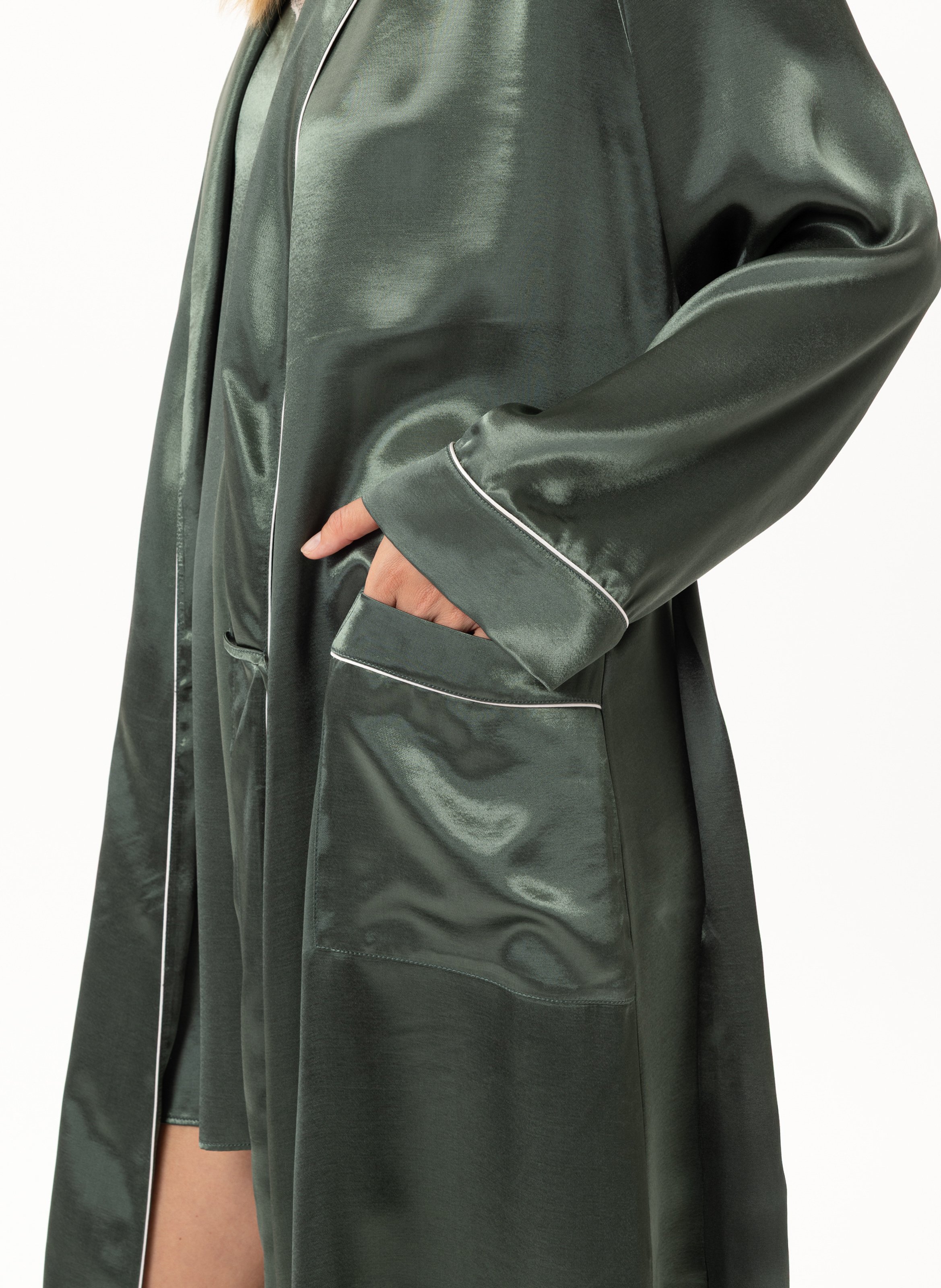 Viscose bathrobe LE CHAT Green