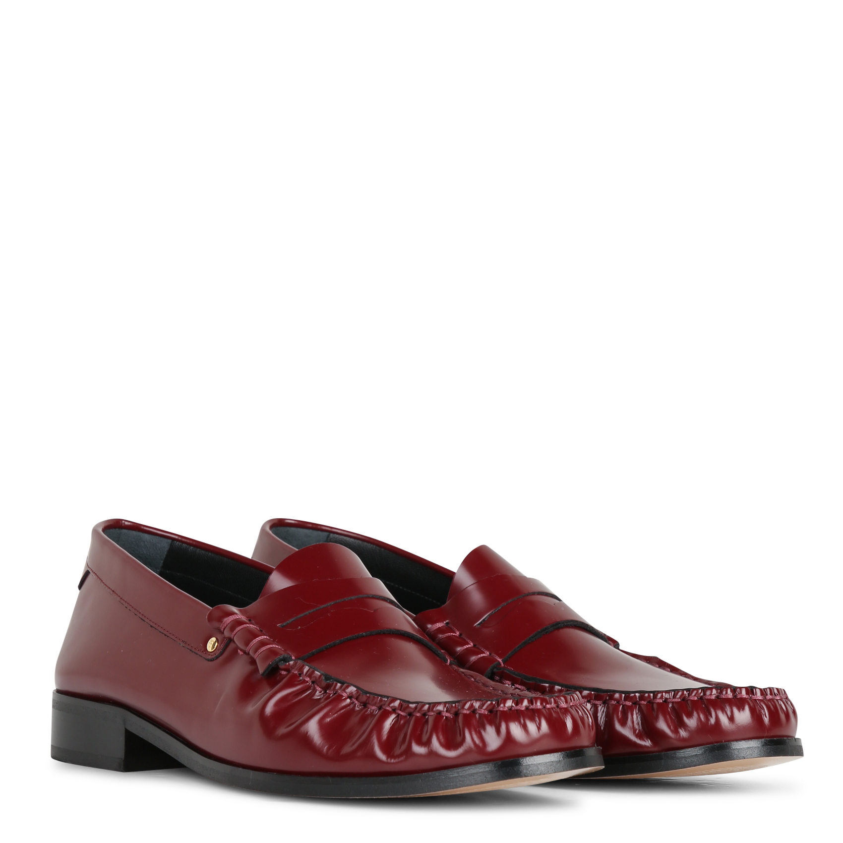 Mocassins en cuir RIVECOUR Rouge