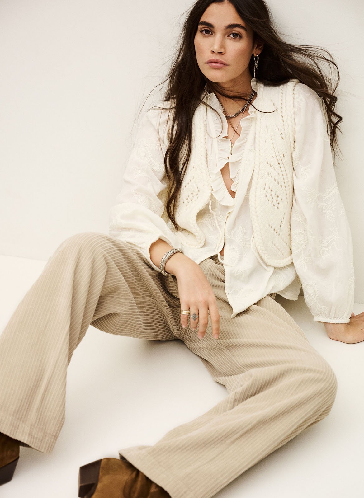 Chino van katoenmix BA&SH Beige