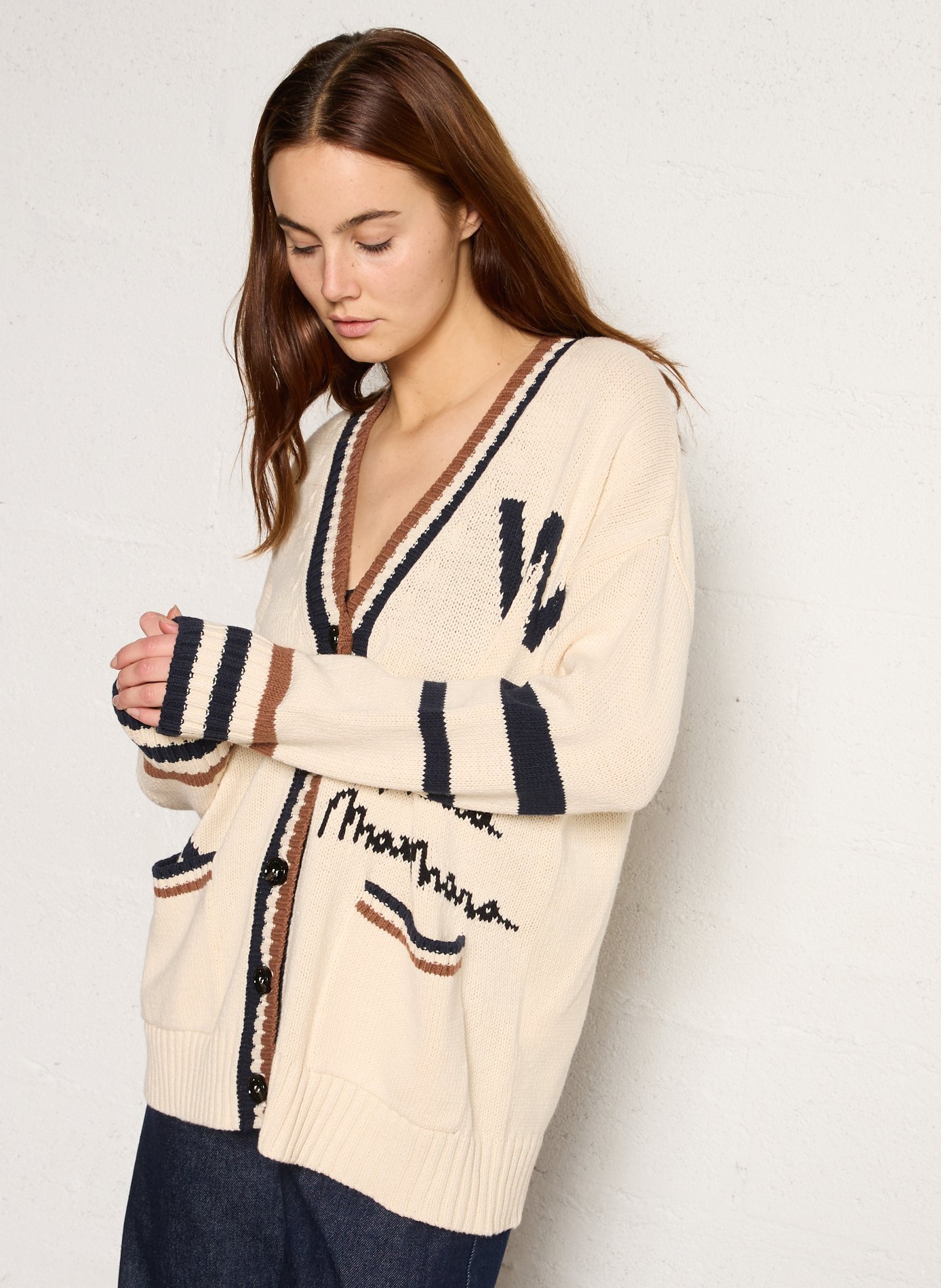 Oversized cotton blend cardigan MAX MARA WEEK END