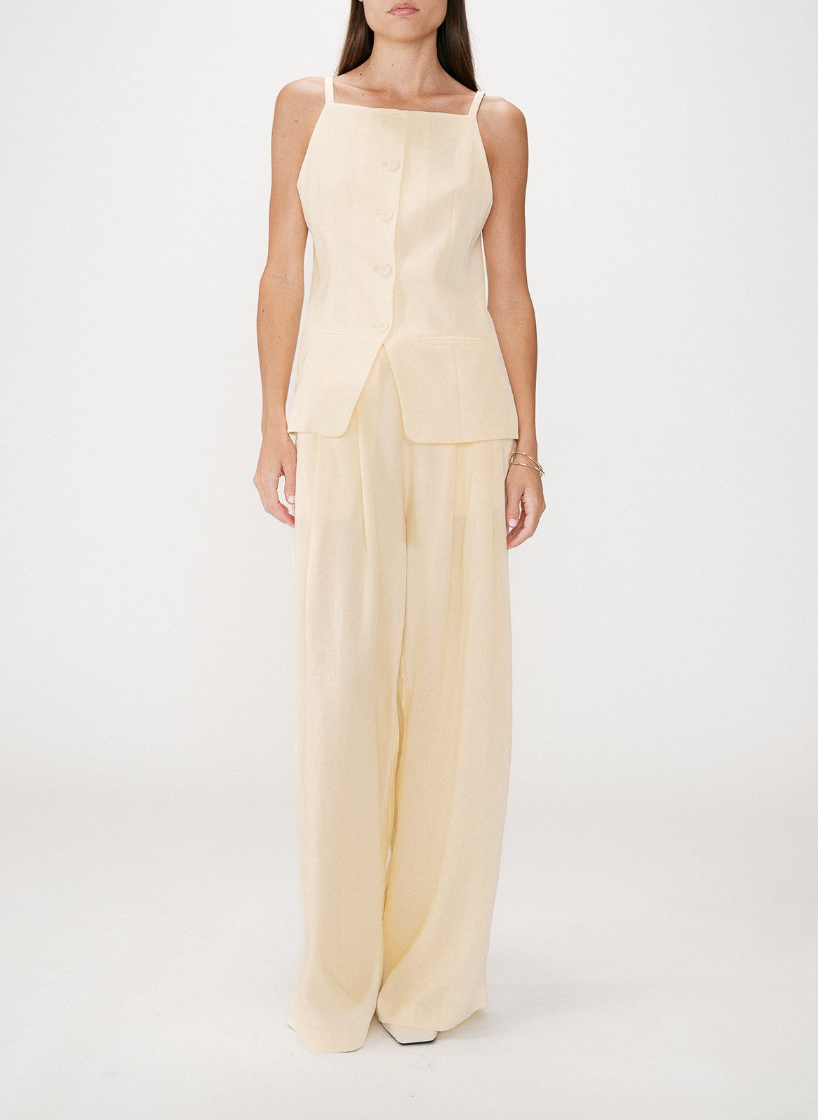 Top col carré  GRACE ET MILA Gelb