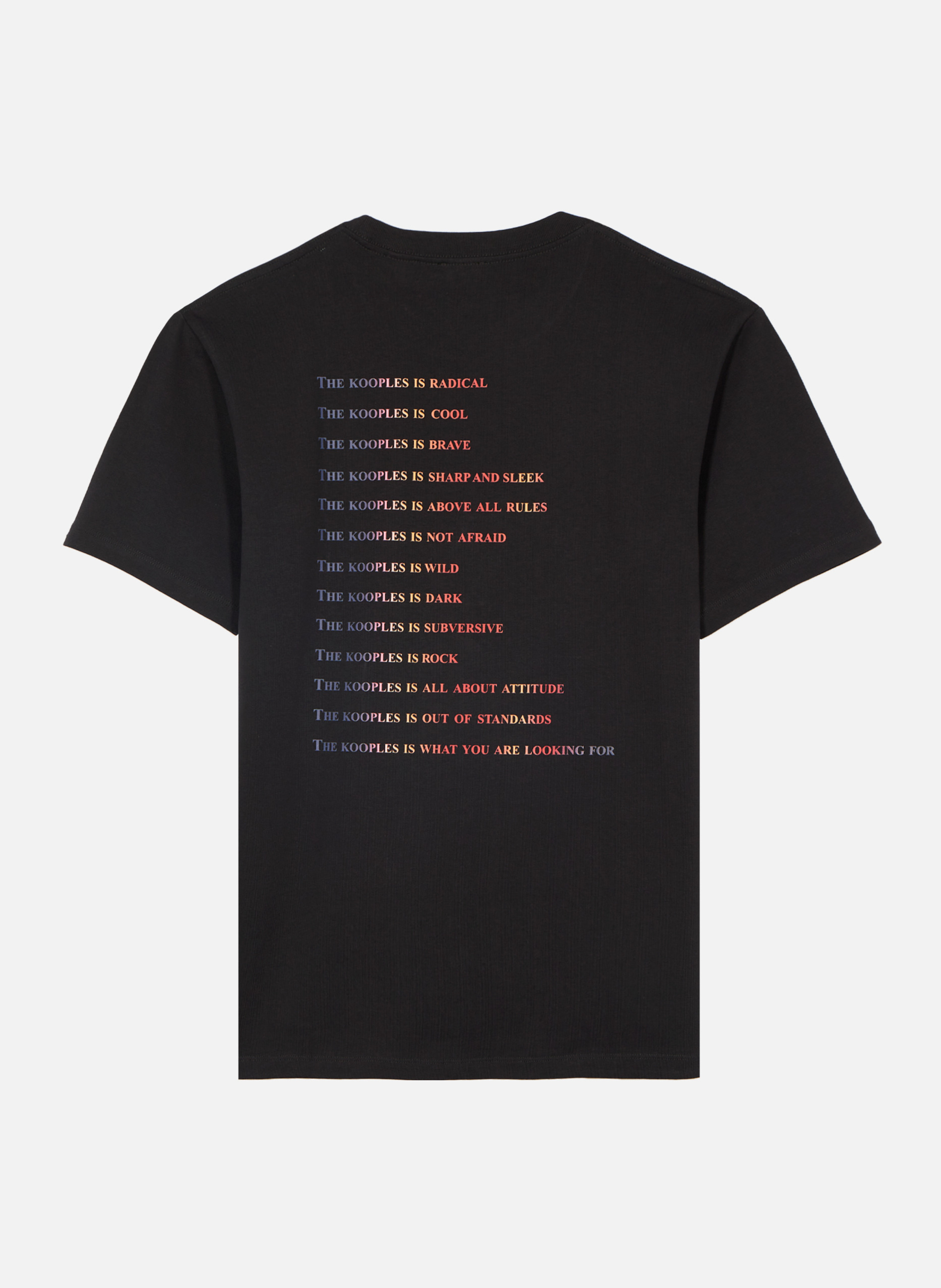 T-shirt with multicolored logo THE KOOPLES Black