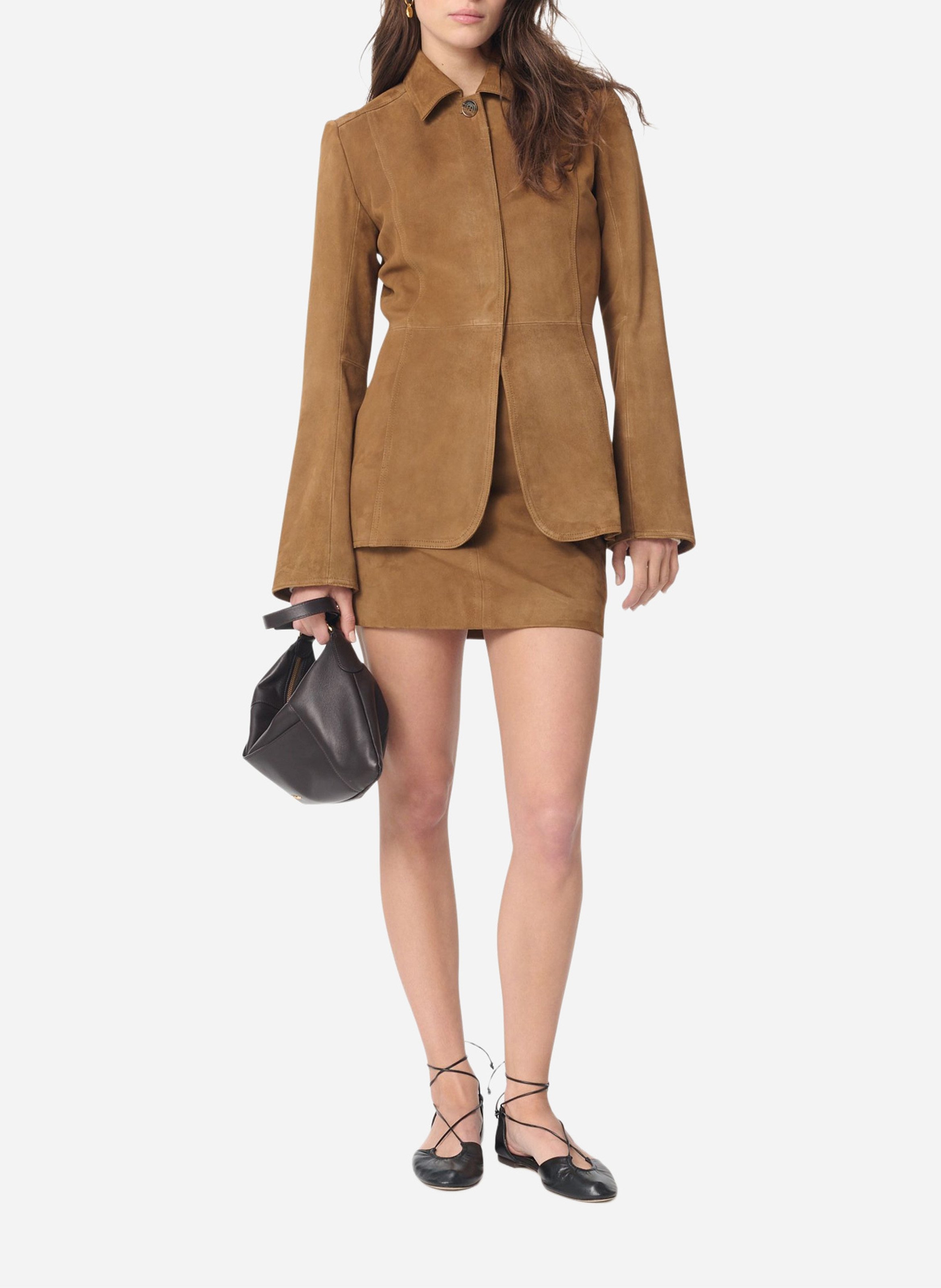 Jacket with classic collar VANESSA BRUNO Brown