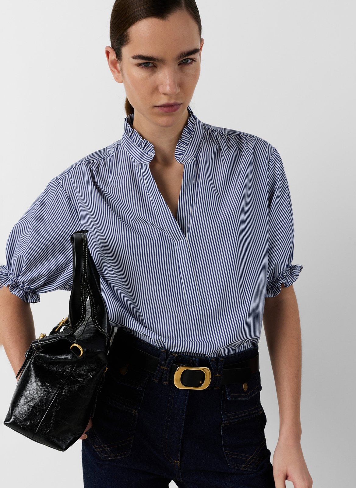 Loose short-sleeve striped top GERARD DAREL Blue