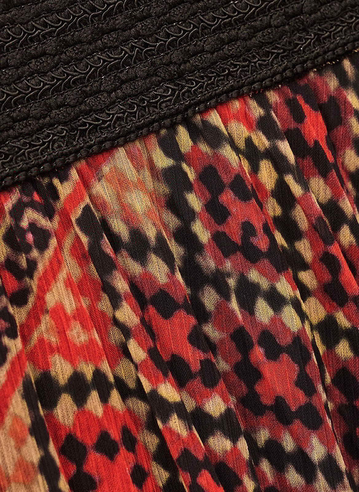 Jupe longue plissée BA&SH Rouge