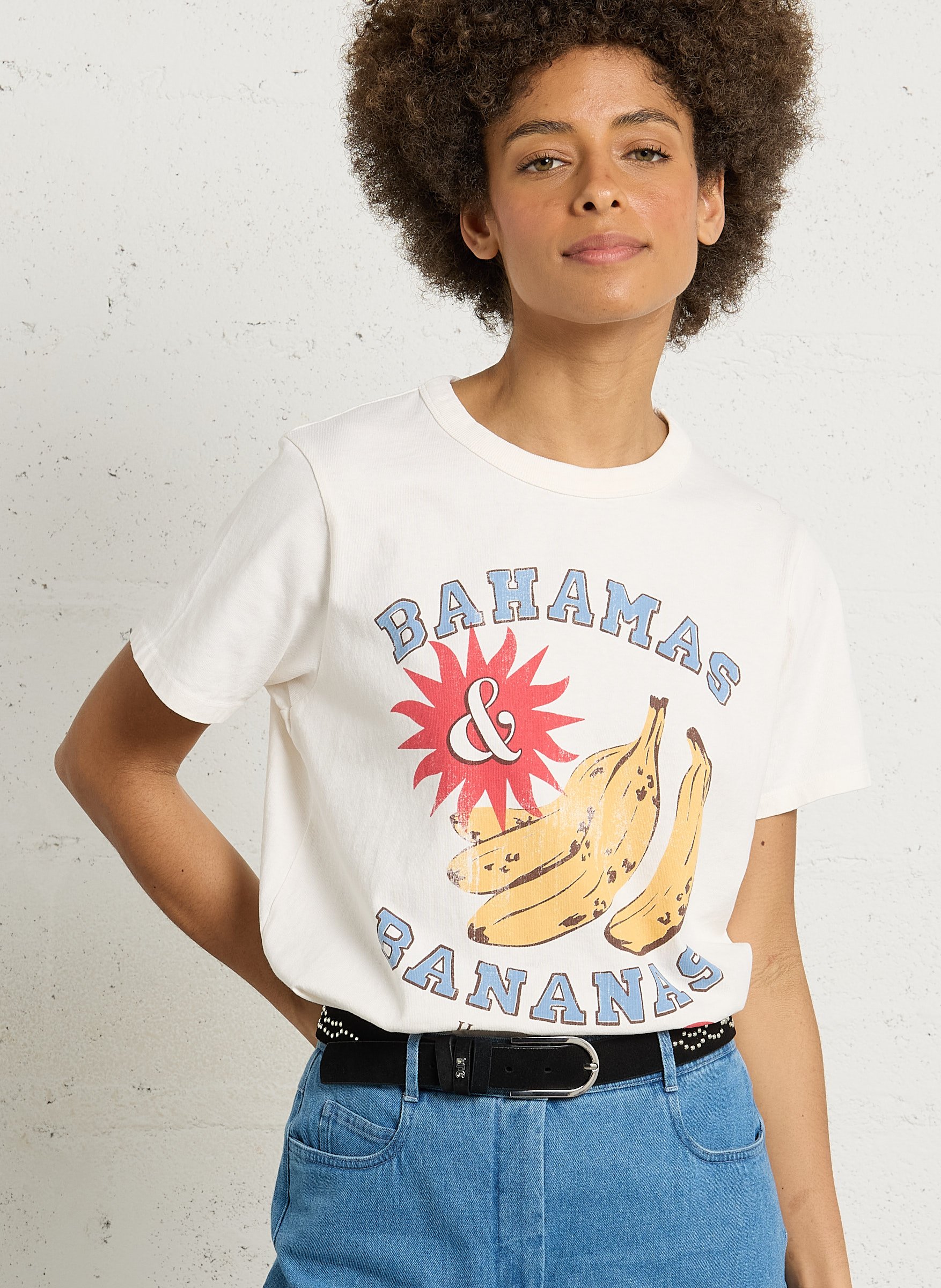 Tee-shirt col rond en coton HARTFORD Multicolore