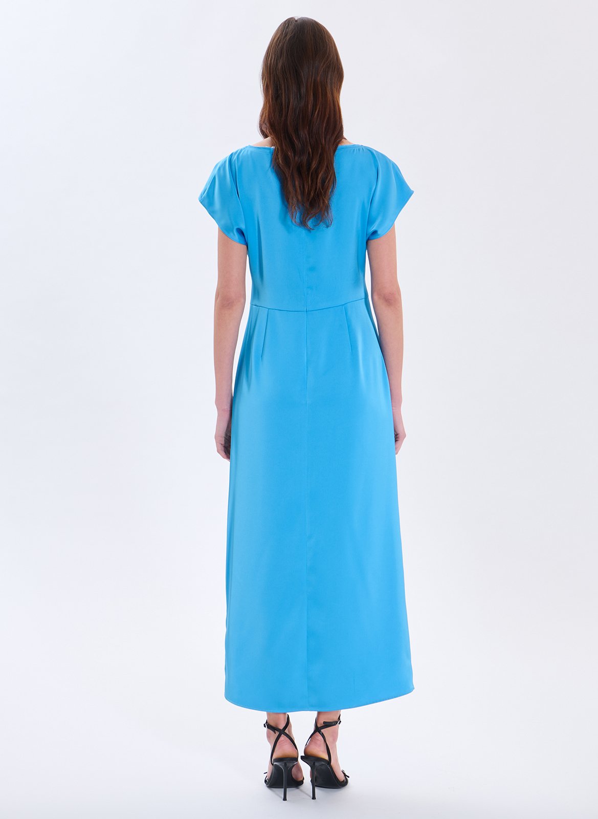Robe longue col bateau ZAPA Bleu