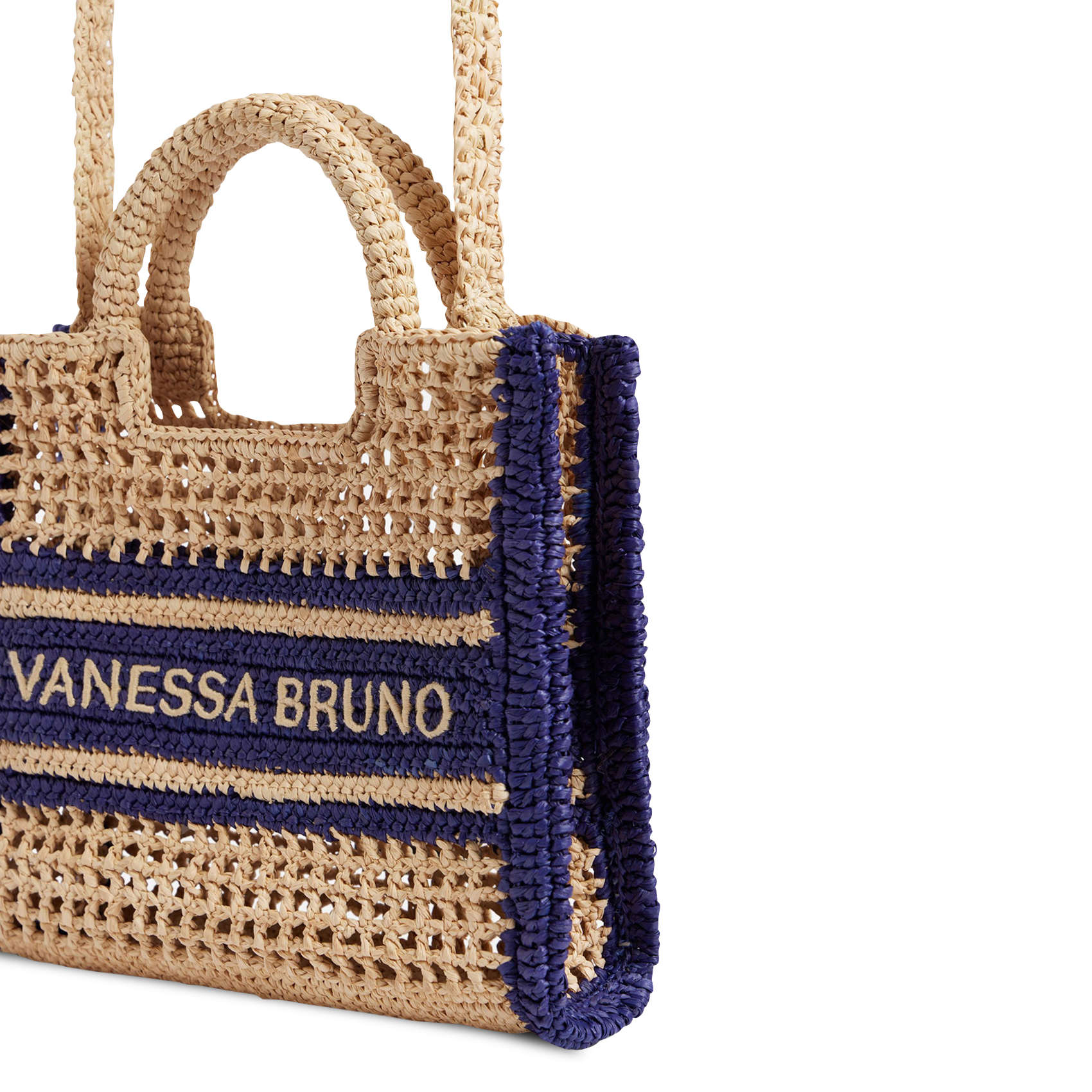 Panier en raphia VANESSA BRUNO Bleu