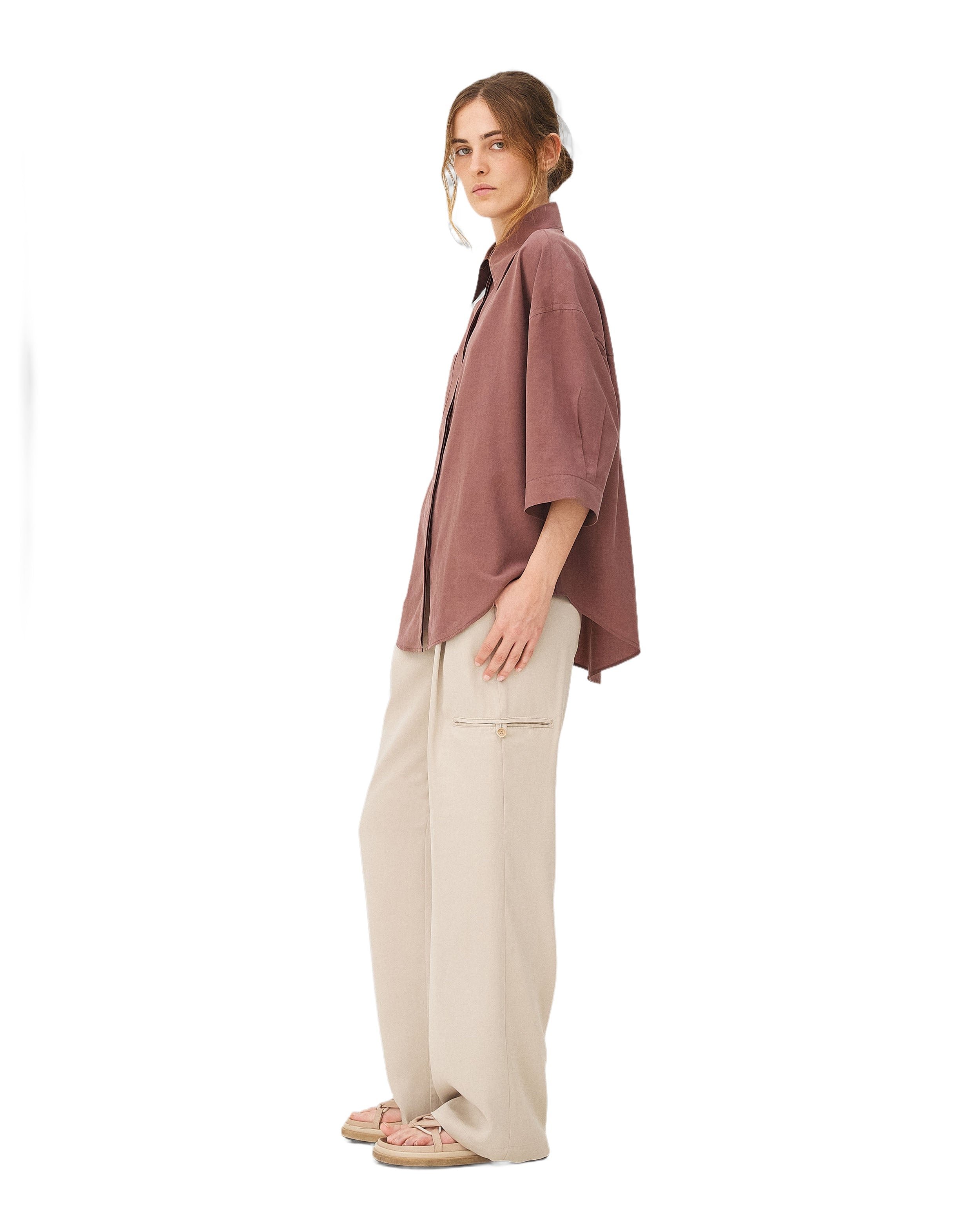 Wide leg pants Noyoco Beige