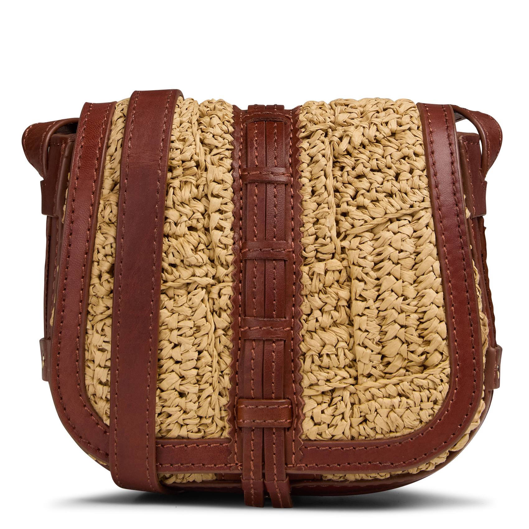 Lederen schoudertas MAISON 123 Wit