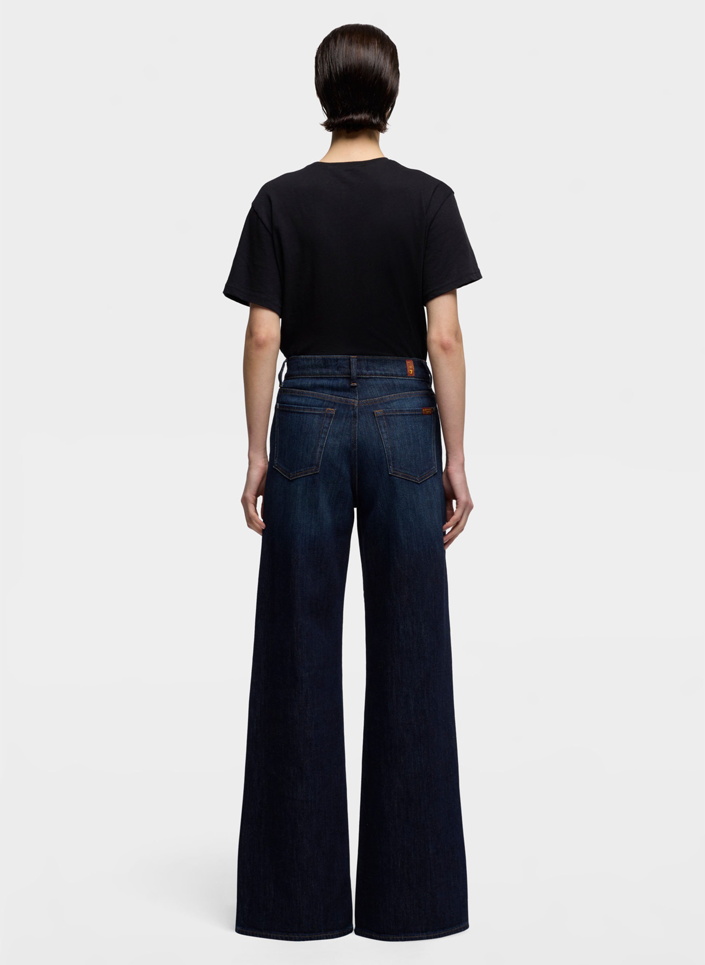Weite High-Waist Flare-Jeans 7 FOR ALL MANKIND Blau