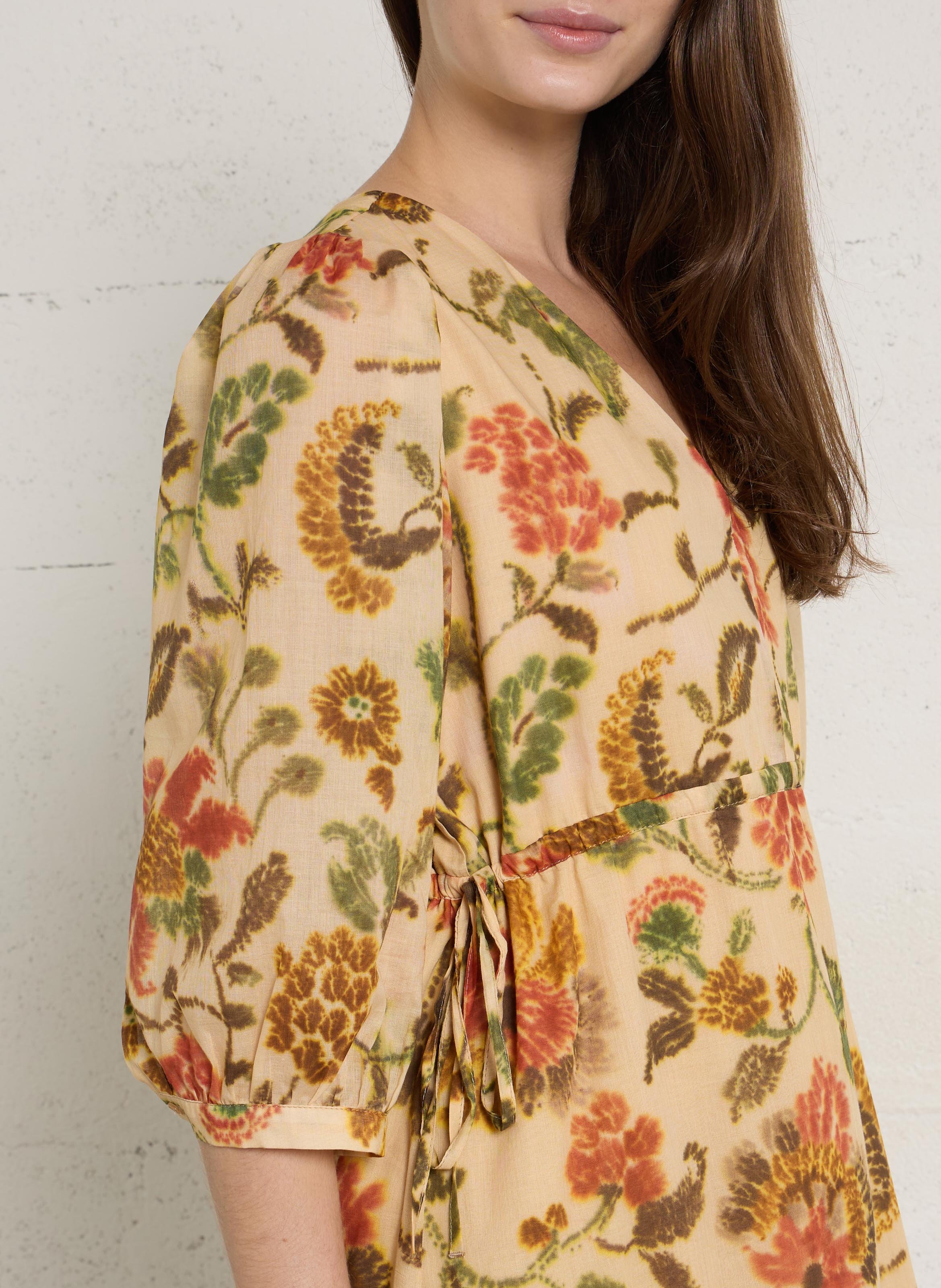 Robe longue ample en coton SUD EXPRESS Kaki