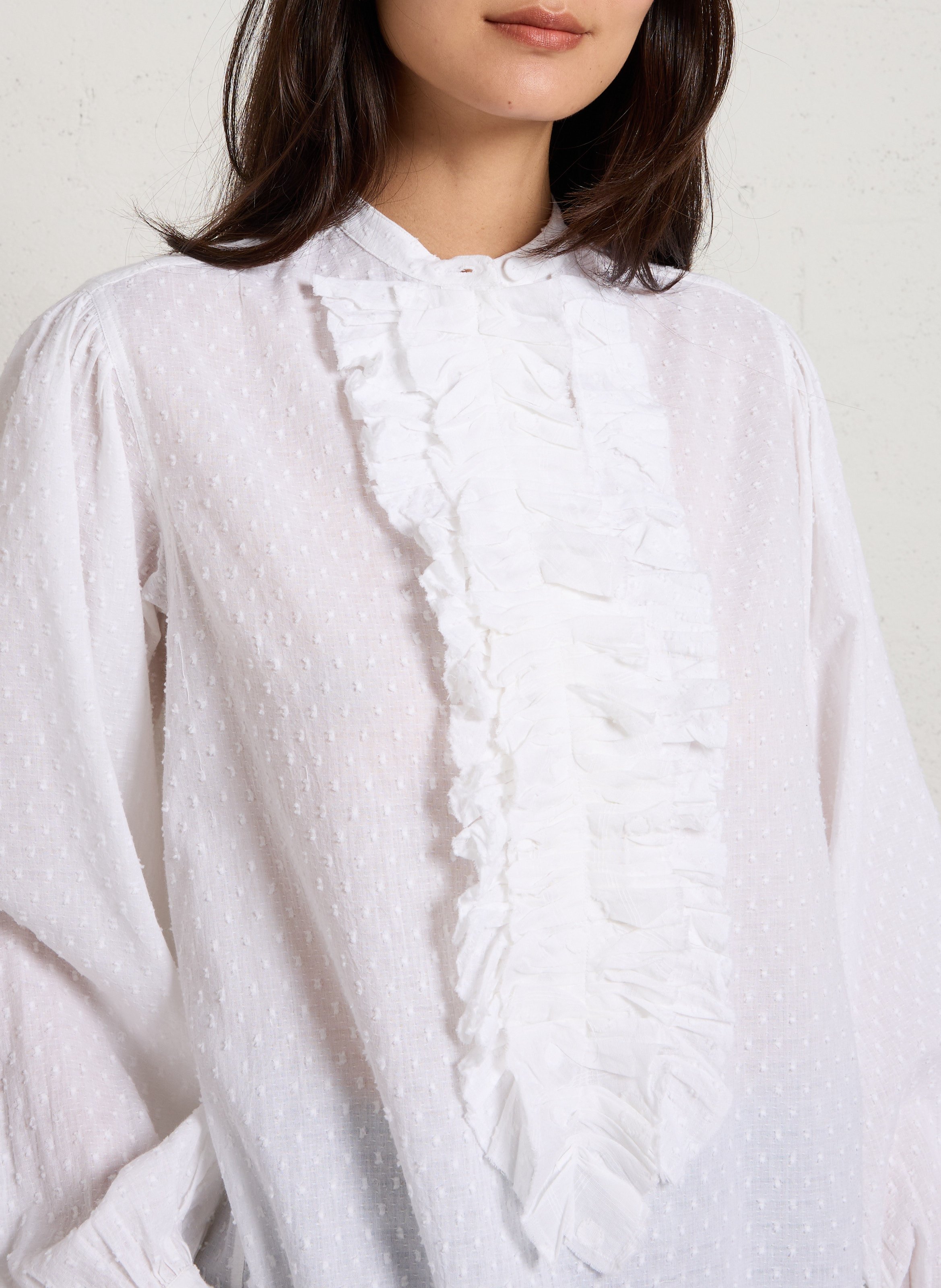 Gerade Bluse aus Baumwolle LAURENCE BRAS Weiss