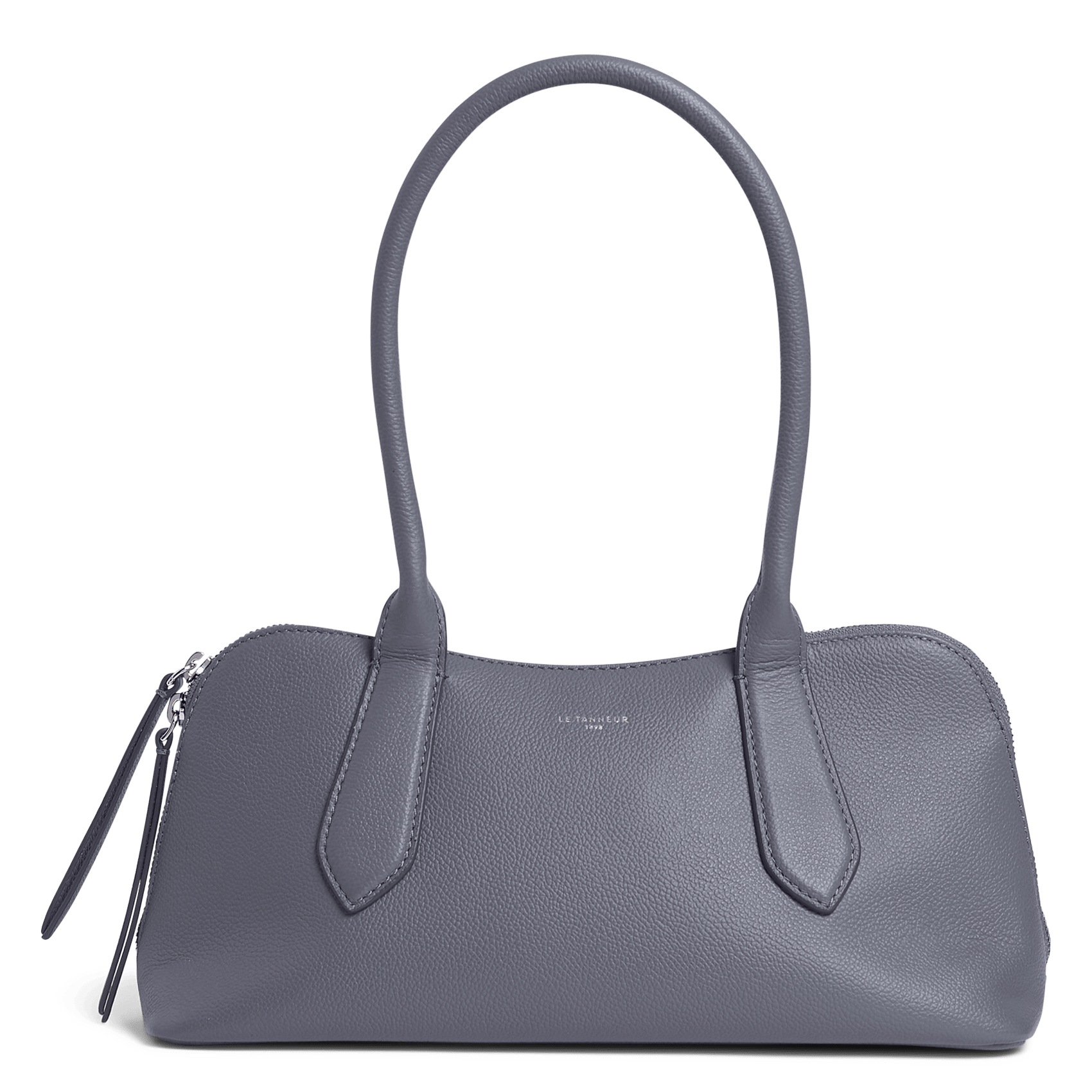 Cylindrical leather shoulder bag LE TANNEUR Blue