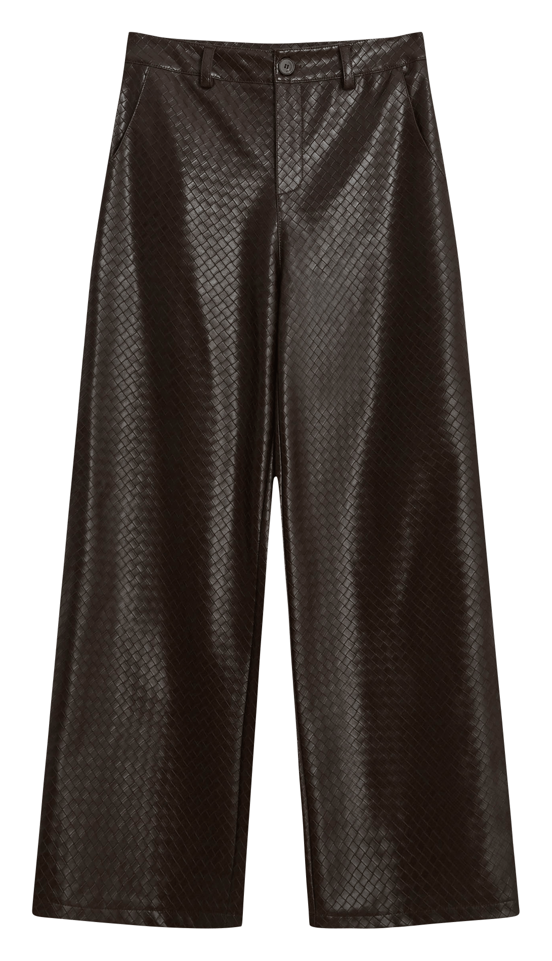 Textured wide-leg pants GRACE ET MILA Brown