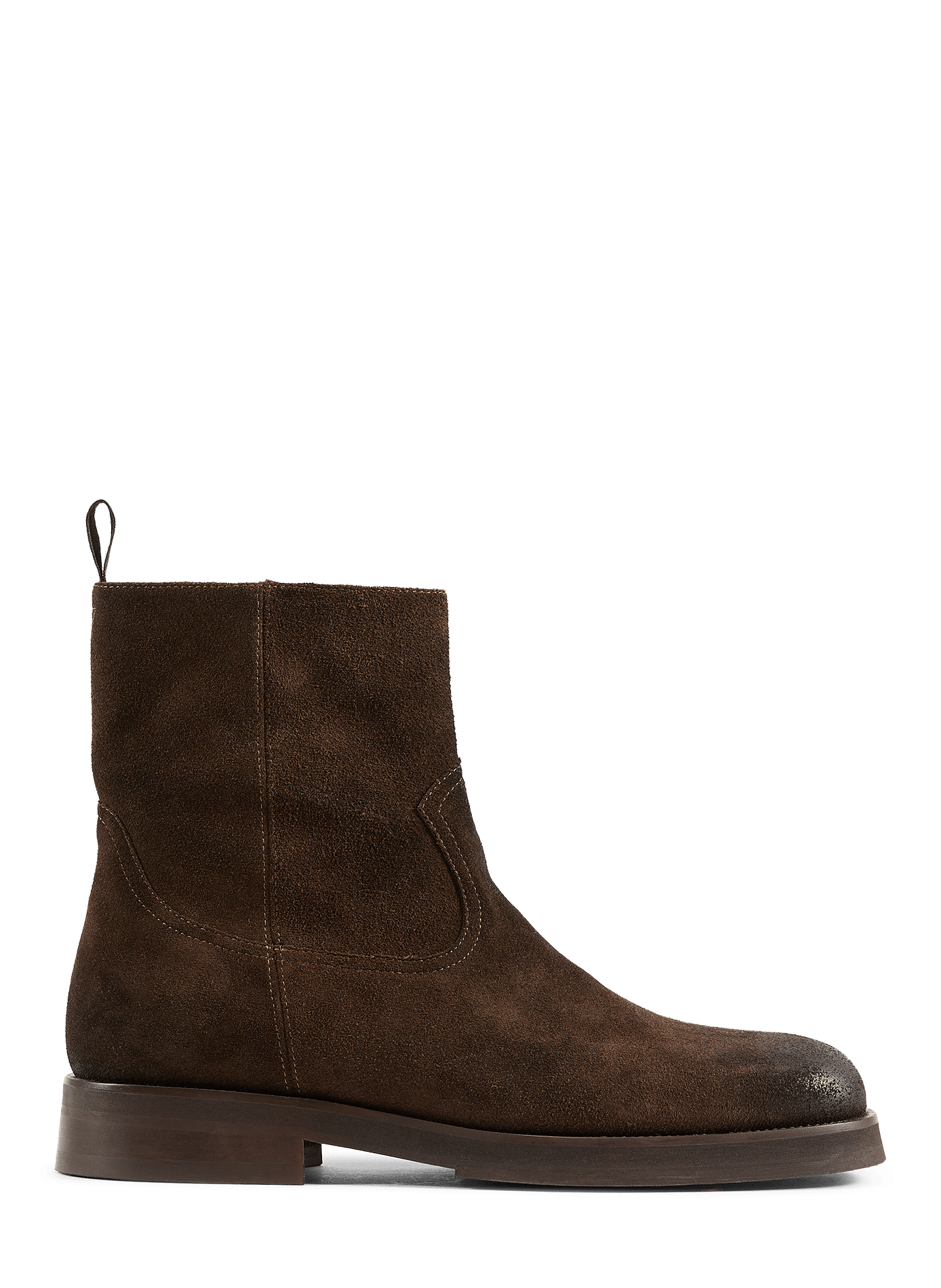 Velvet leather mid-calf boots SAISON 1865 Brown