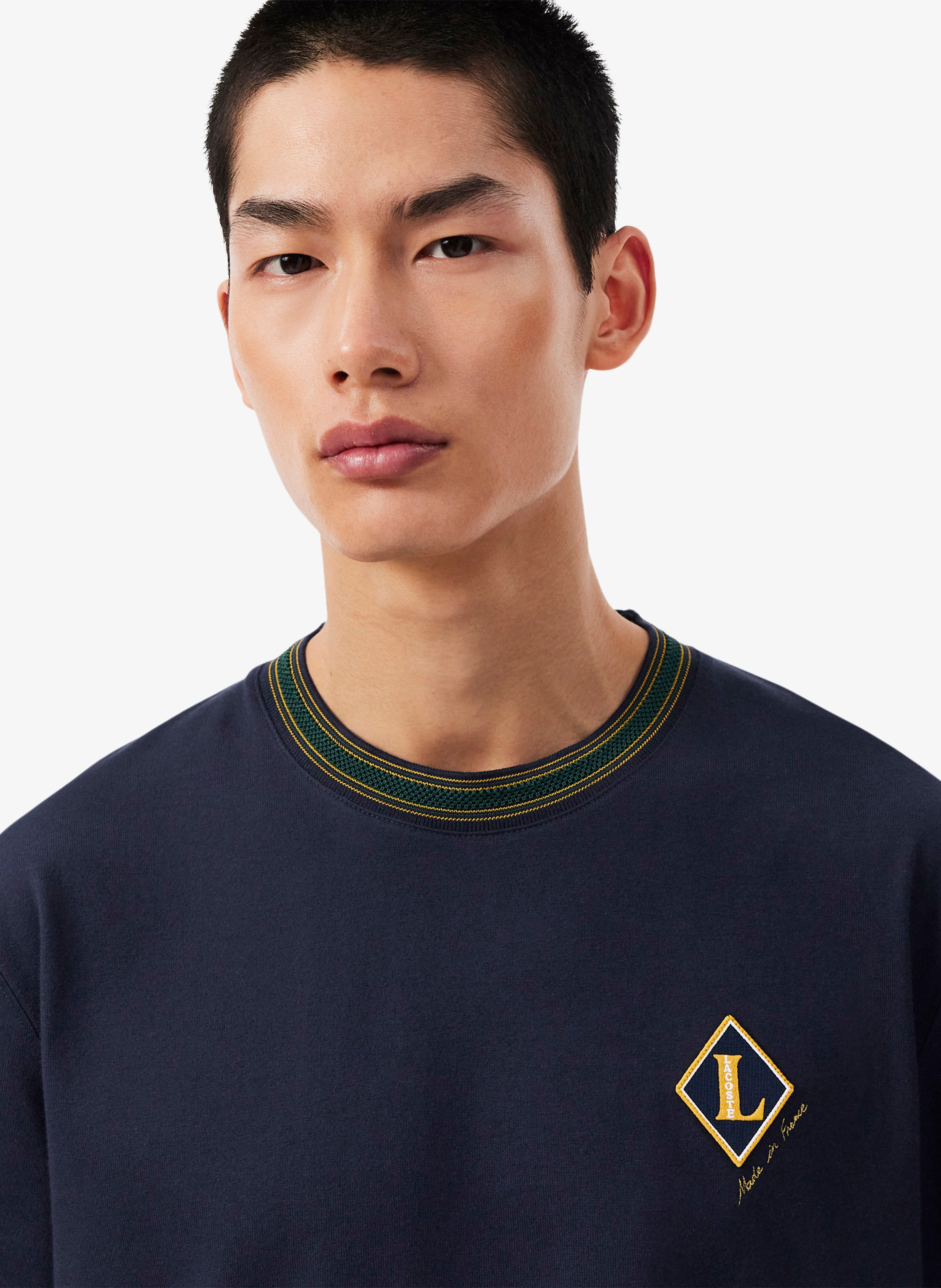 Cotton logo t-shirt LACOSTE Blue