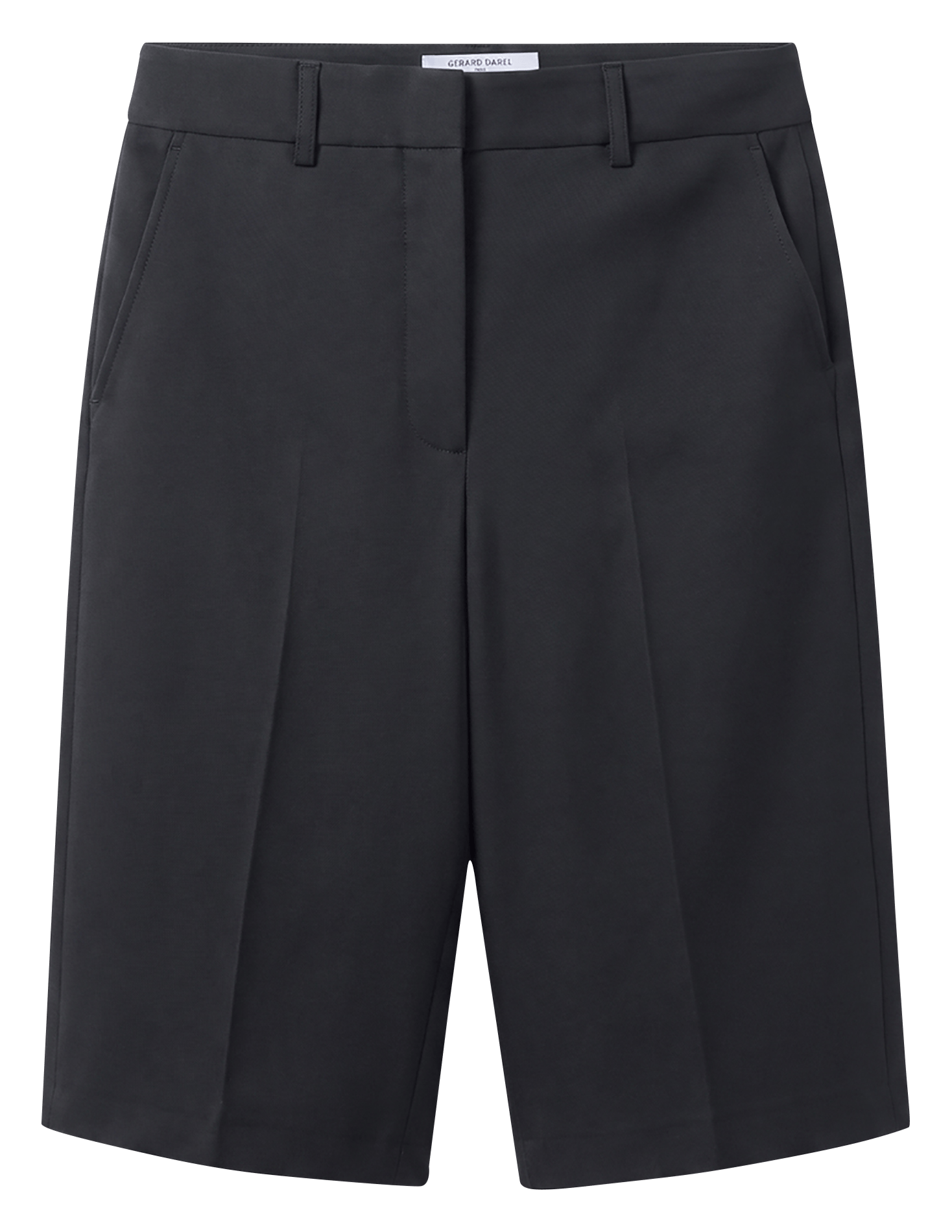 Plain straight tailored Bermuda shorts GERARD DAREL Black