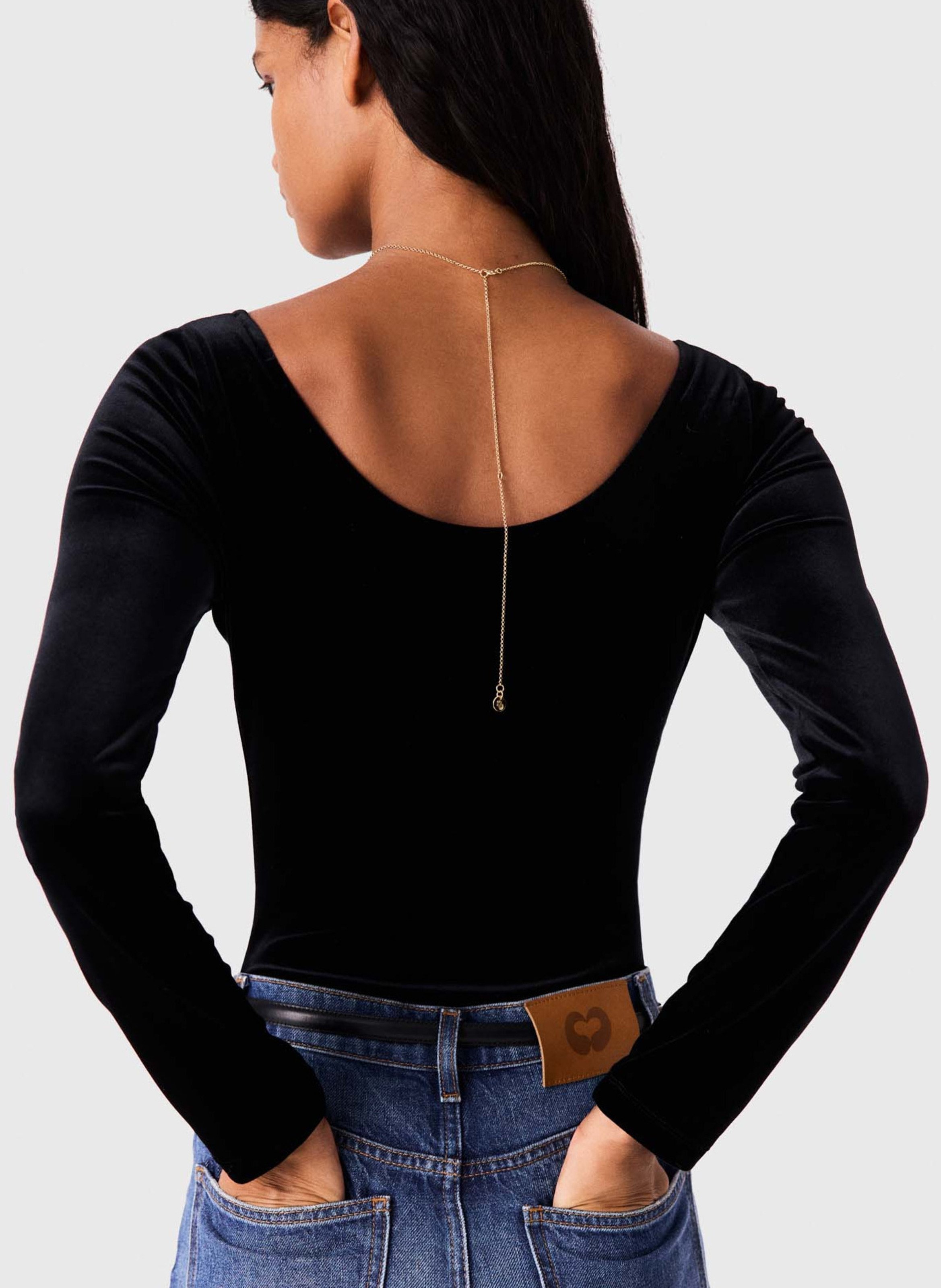 Body met ronde hals MAJE Zwart