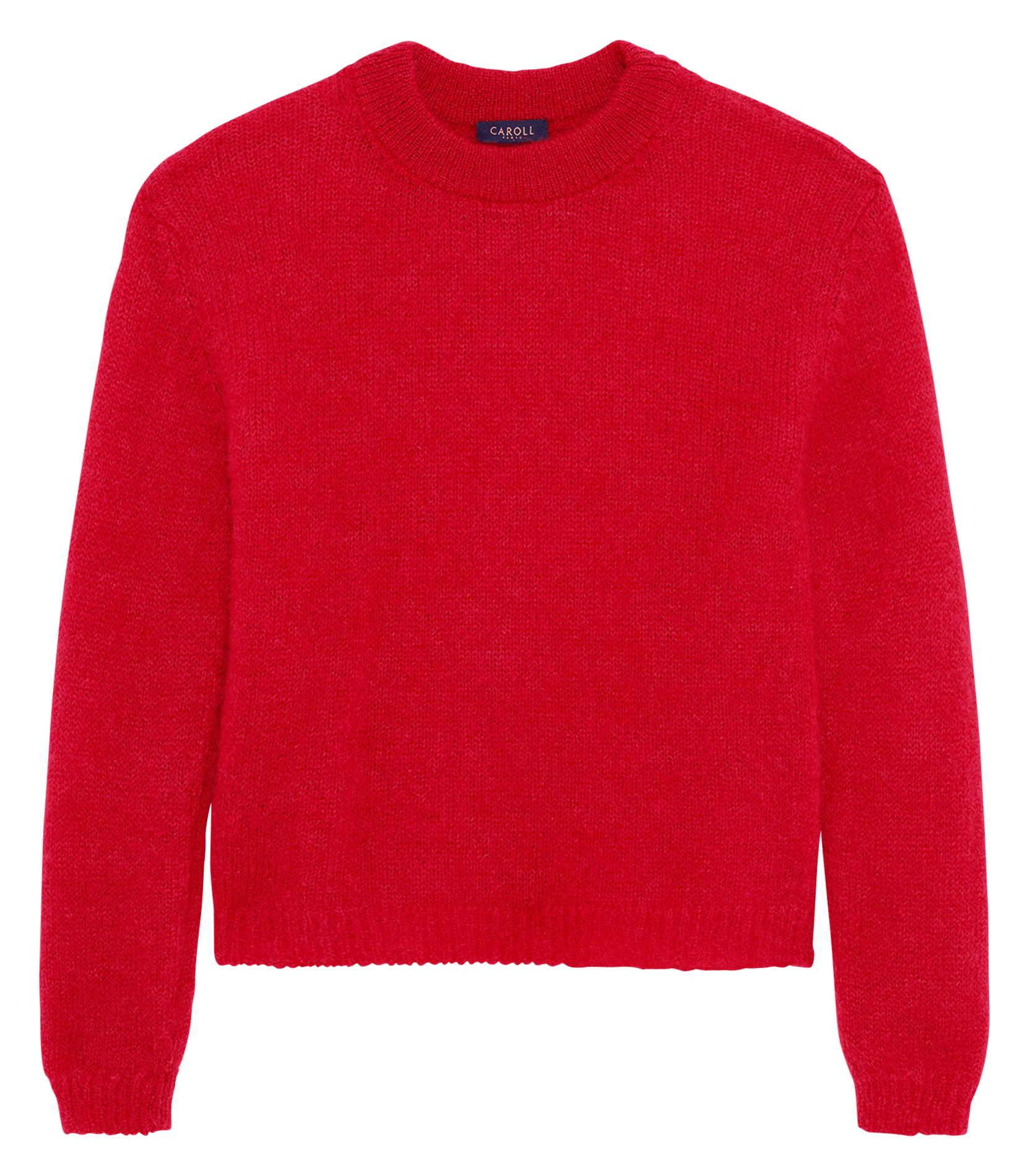 Gerader Pullover aus Mohair-Mischung CAROLL Rot