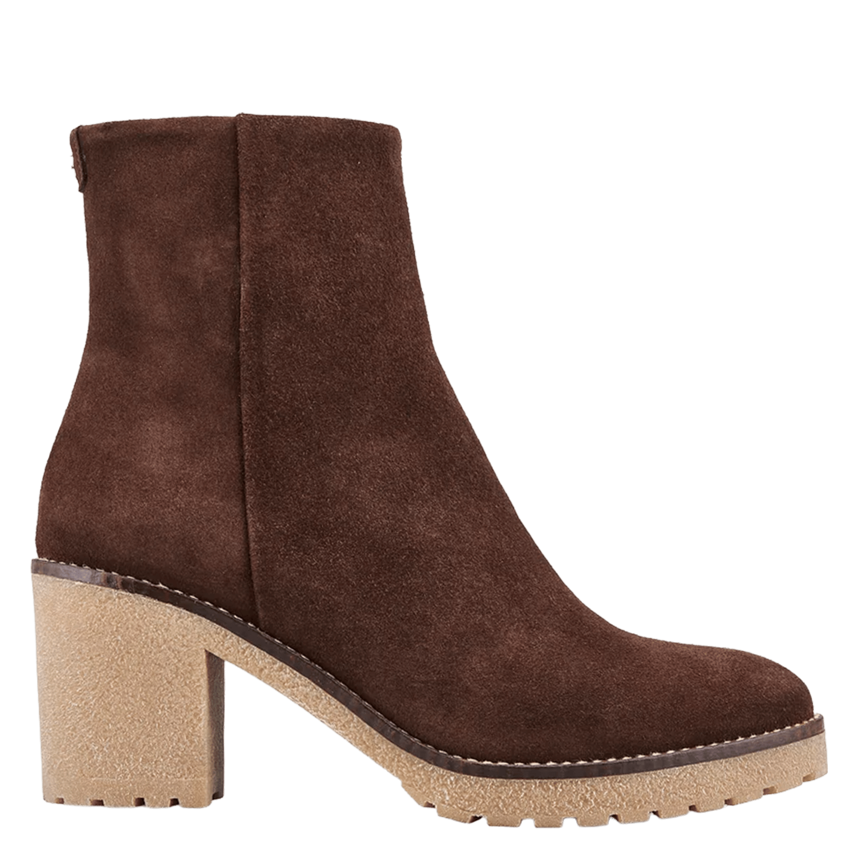 Velvet leather mid-calf boots COSMOPARIS Brown