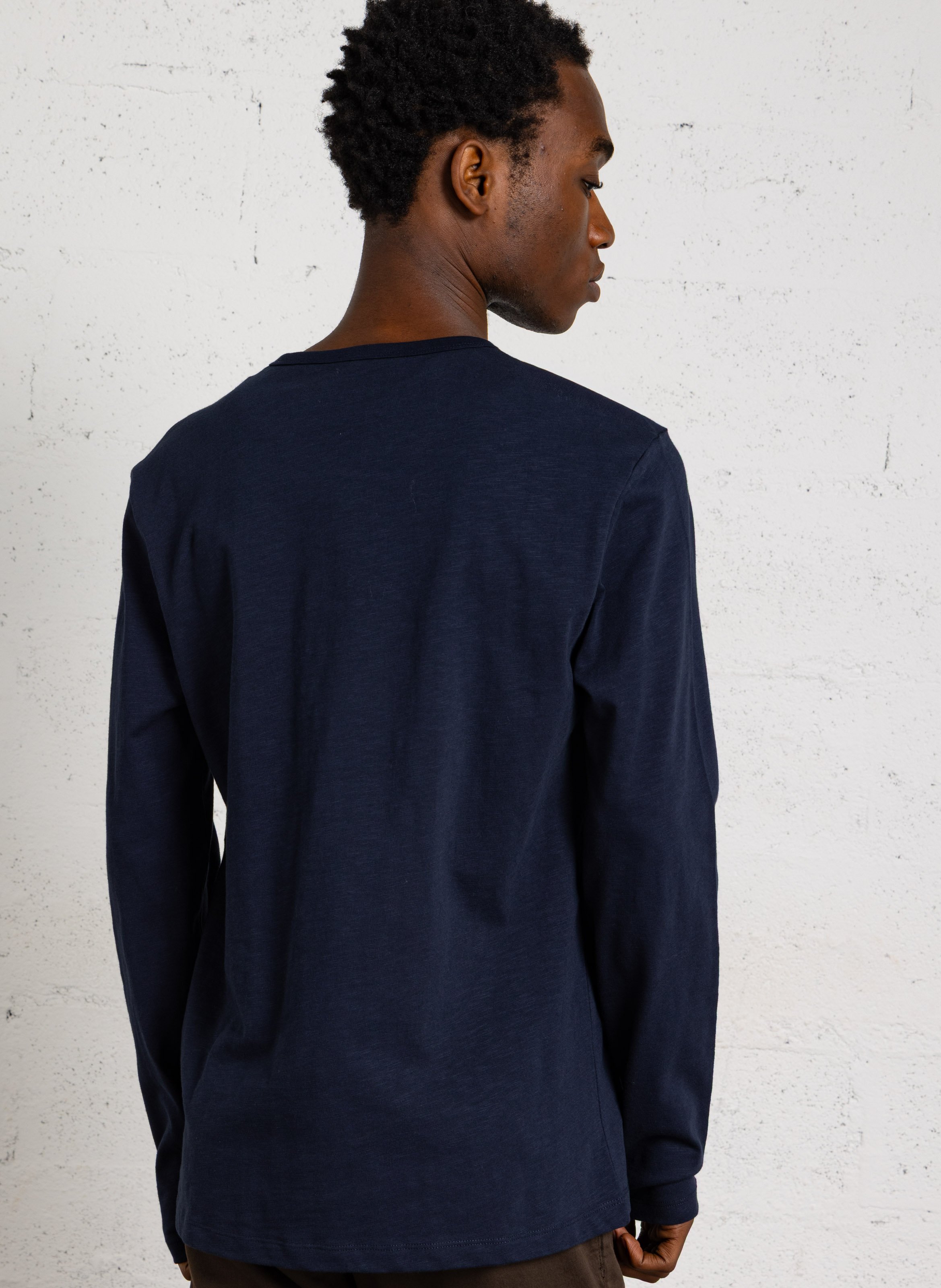 Tee-shirt droit col rond uni EDEN PARK Bleu