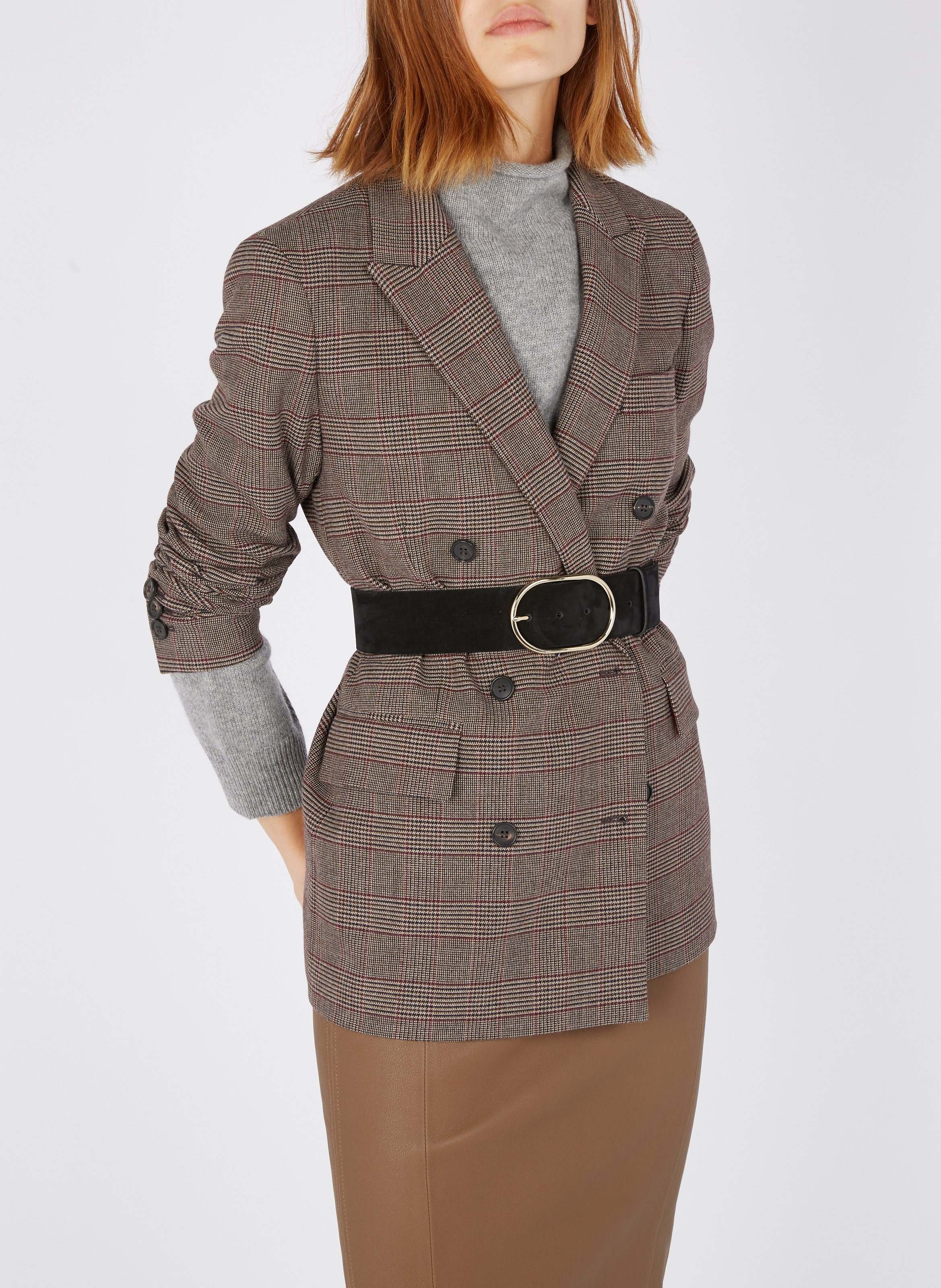 Brede leren riem BA&SH Zwart