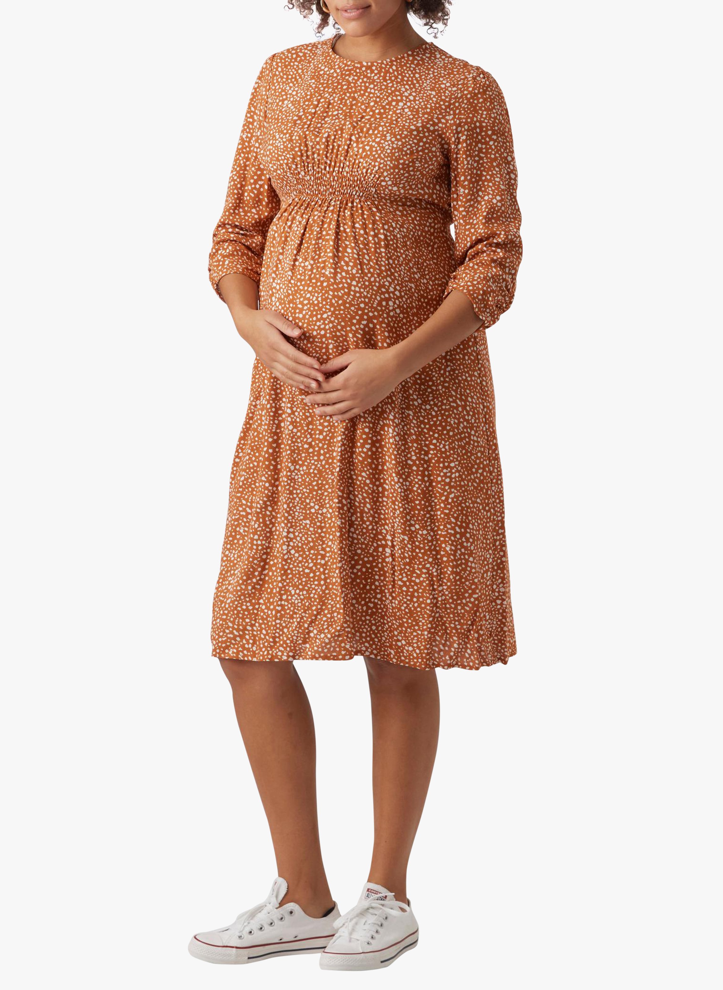 2-in-1 maternity dress MAMALICIOUS Brown