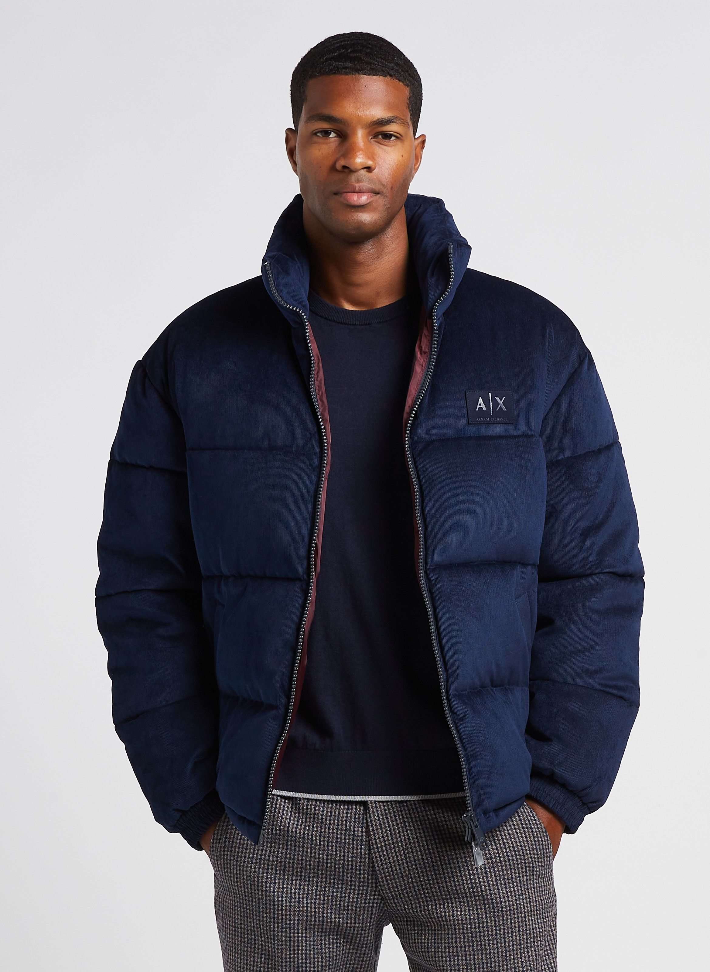 Doudoune oversize col montant Bleu