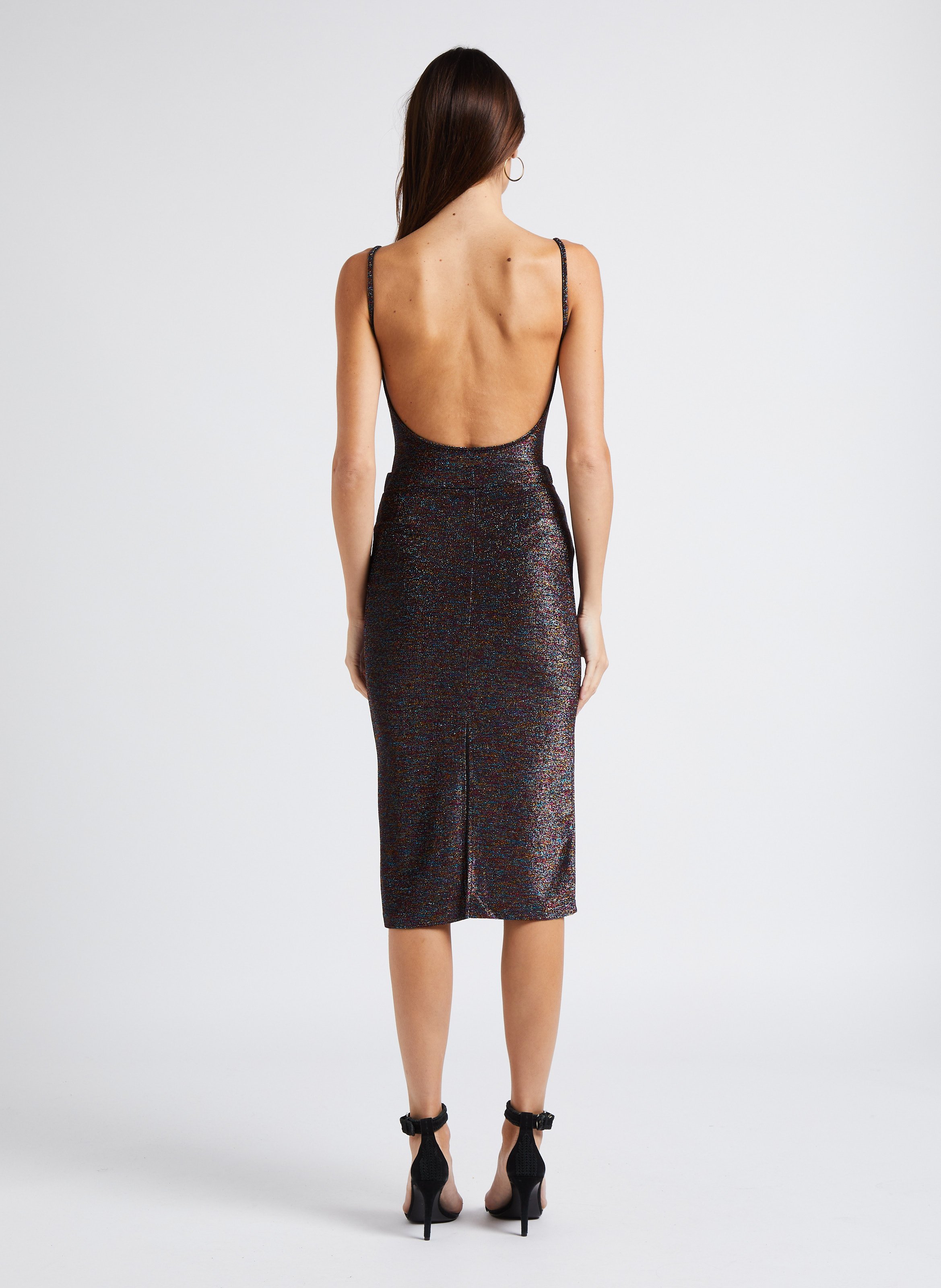 Jupe mi-longue ajustée à fente au dos KARMA KOMA Marron