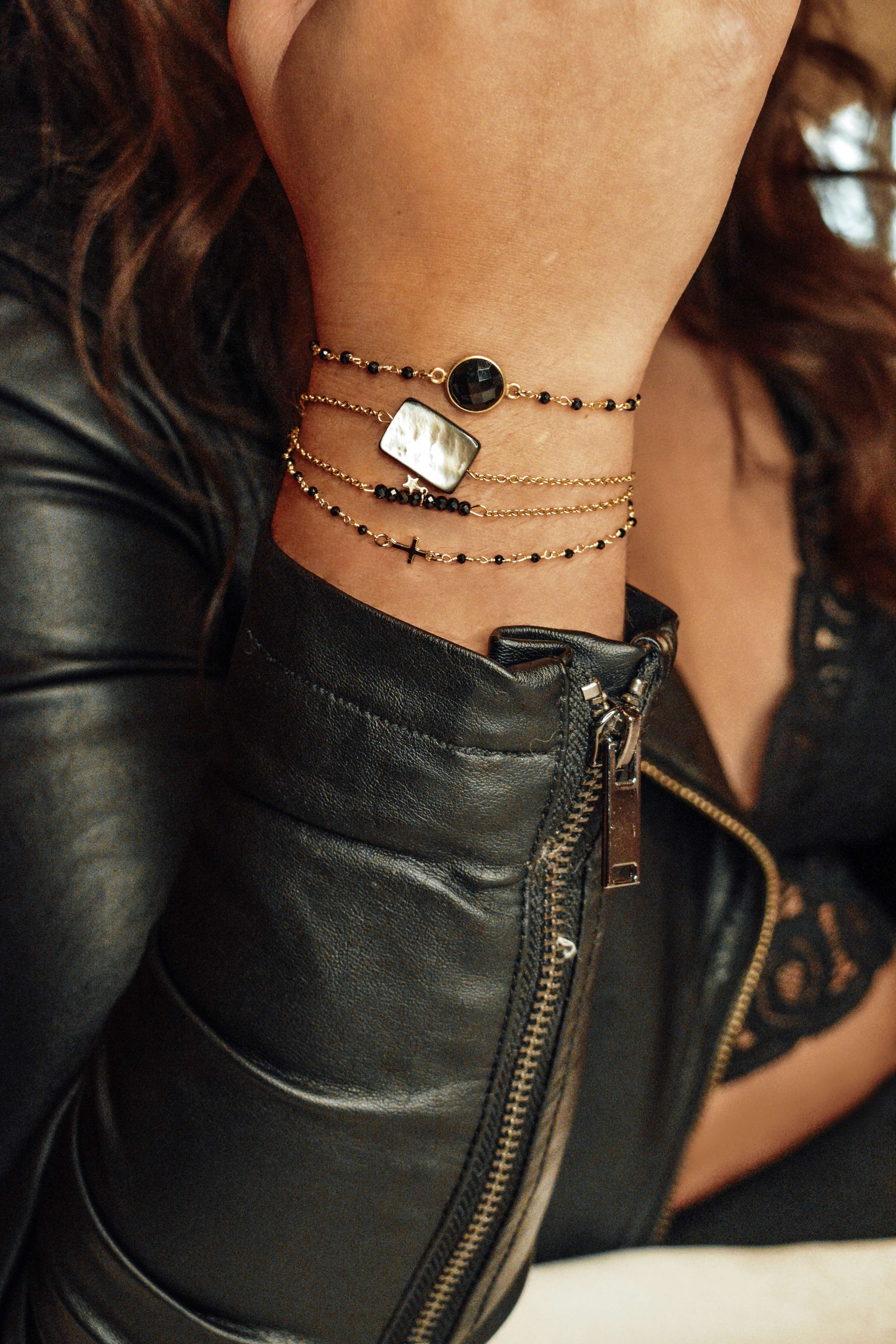 Spinel bracelet GINANDGER Black