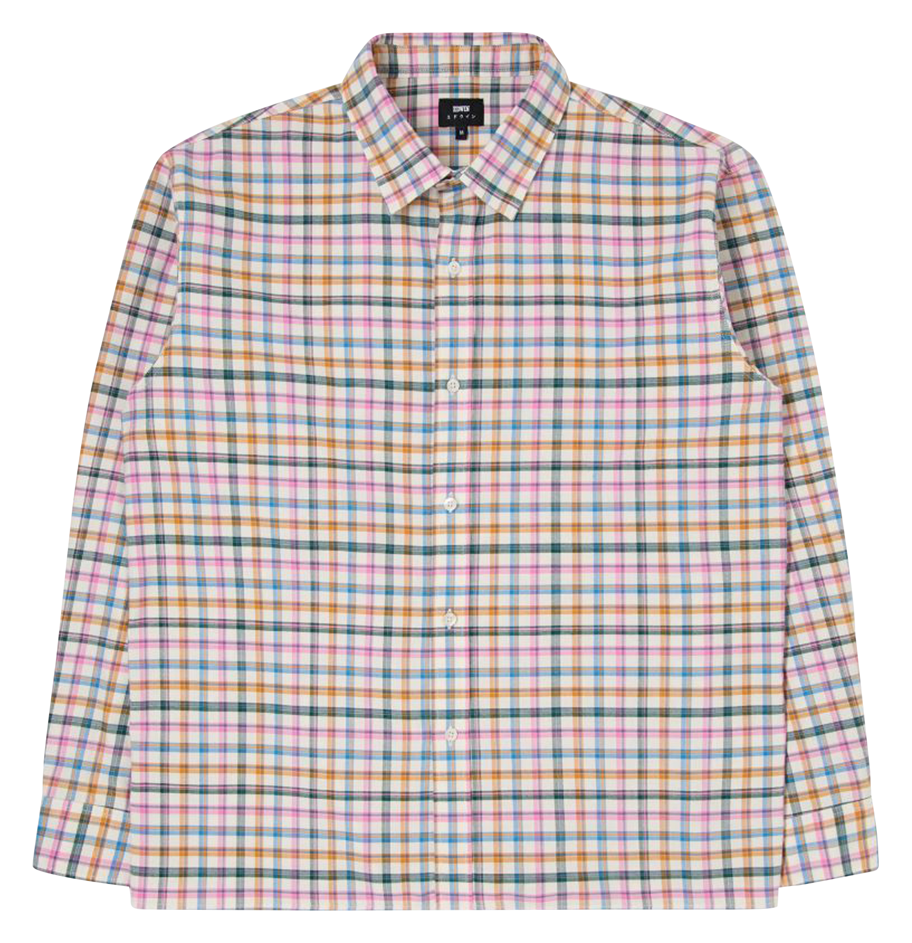 Chemise regular à carreaux en coton EDWIN Rose