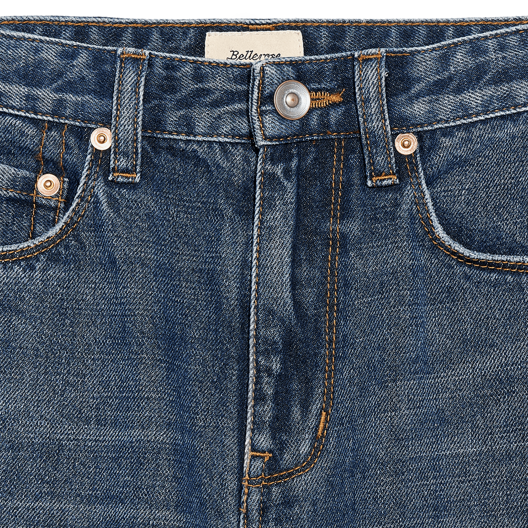 Organic cotton straight-leg jeans BELLEROSE Blue