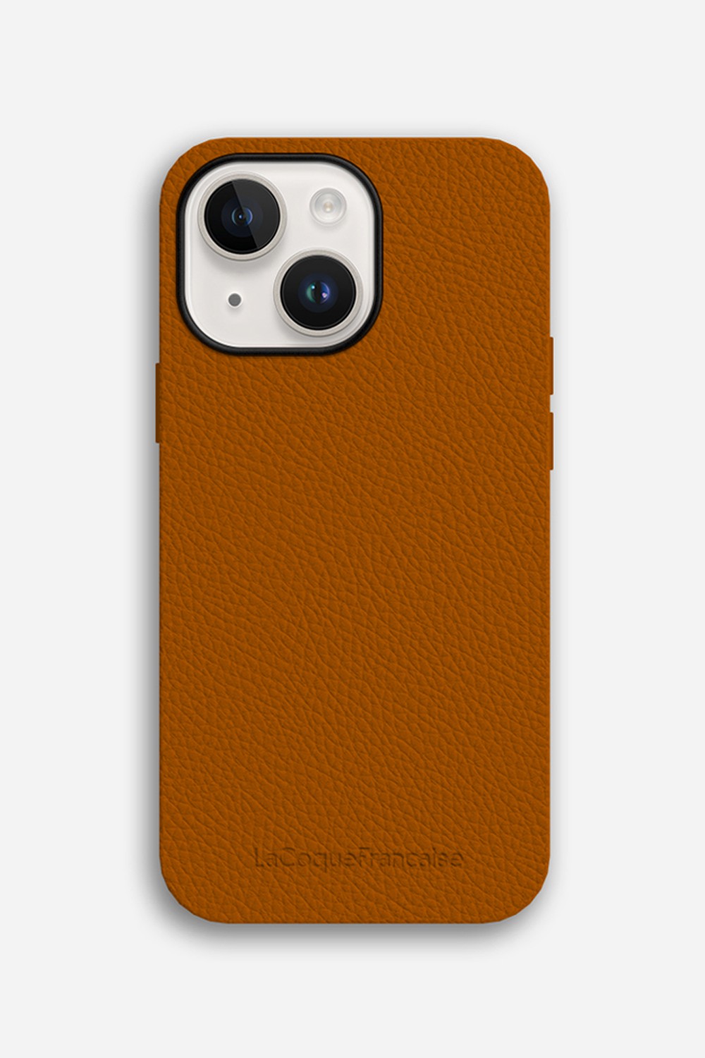 Leather phone case for iPhone 14 LA COQUE FRANCAISE Orange