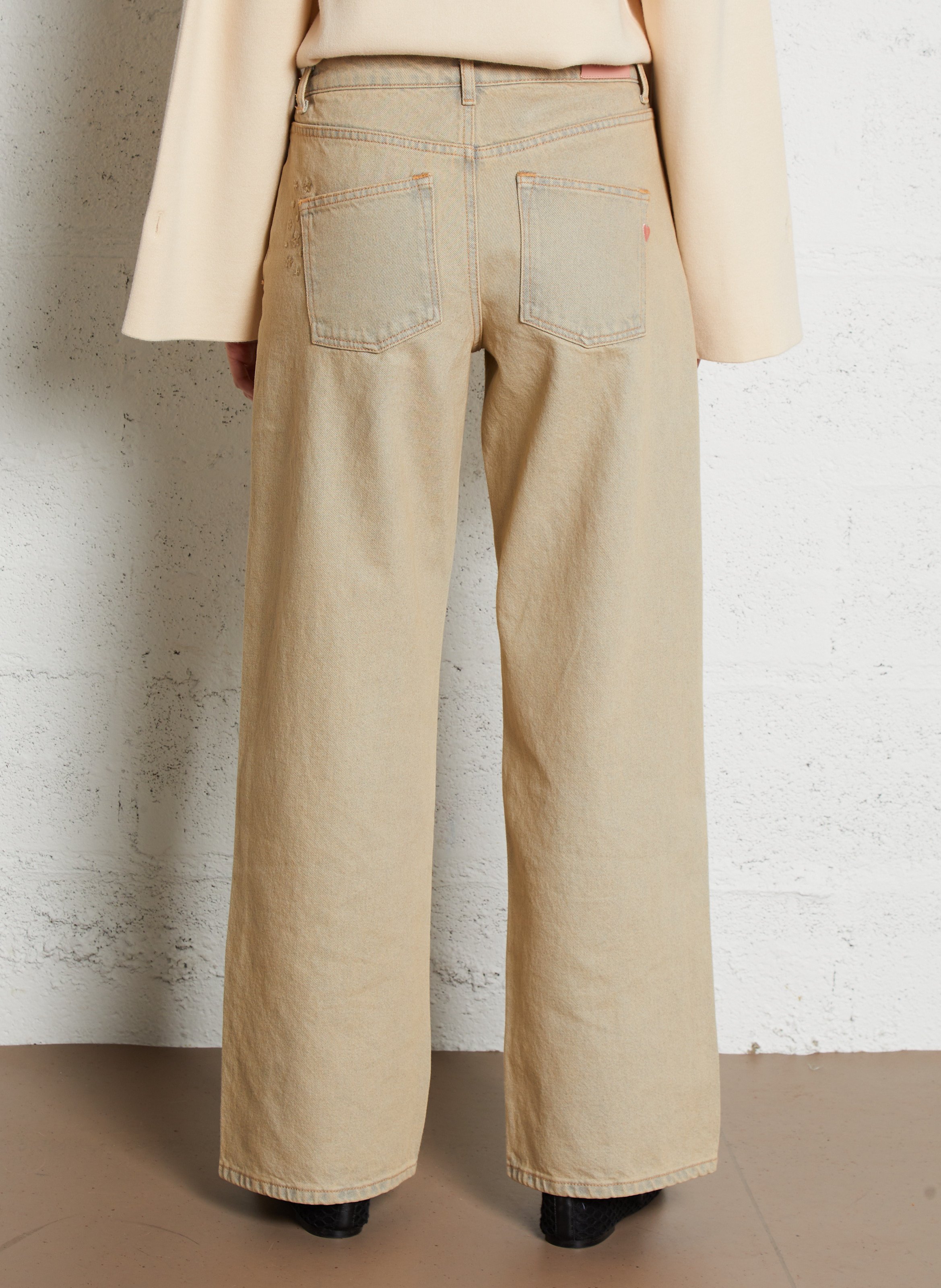 Katoenen bootcut jeans FABIENNE CHAPOT Beige